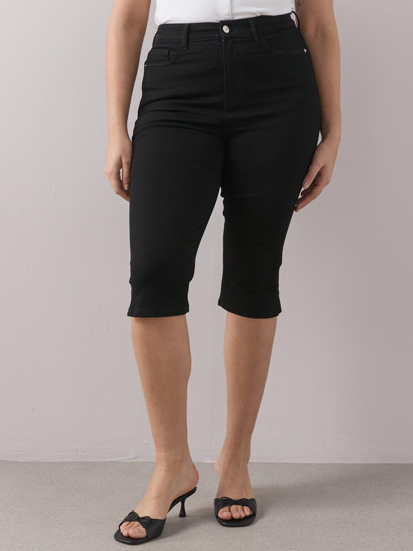  image of the-very-collection-curve-elasticated-waist-capri-jean