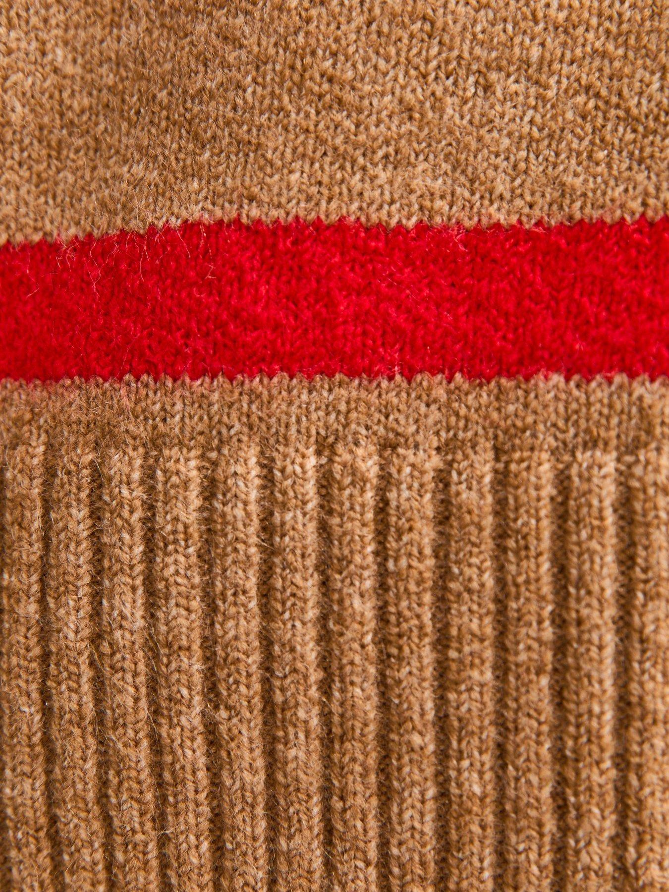 Image 6 of 6 of New Look Yellow And Red Striped Crew Neck Jumper