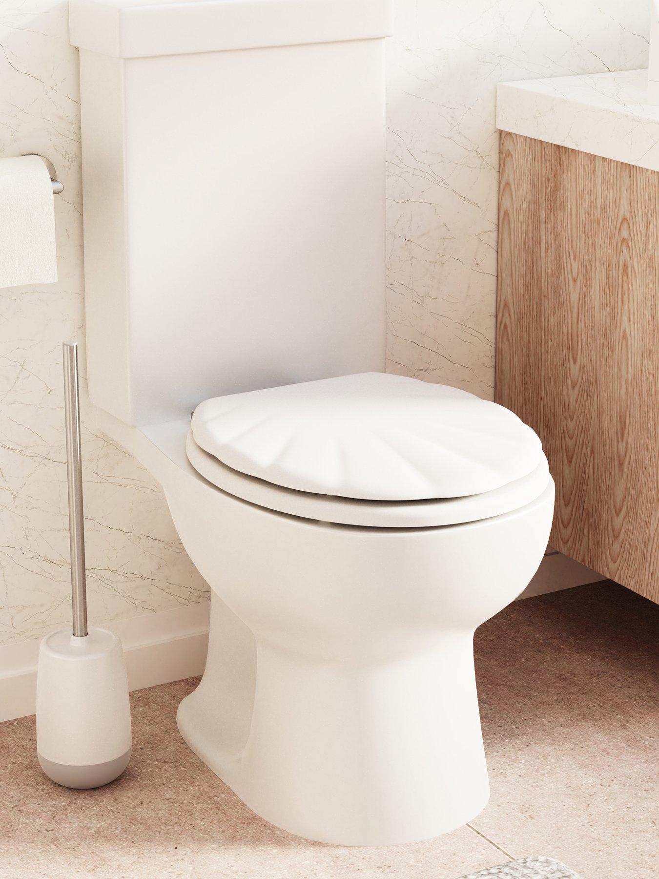Image 1 of 6 of Croydex Shell Style Stick 'n' Lock Toilet Seat