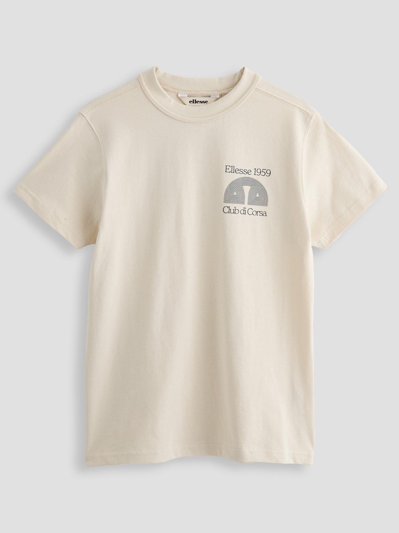 ellesse-porrus-jnr-t-shirt-off-white
