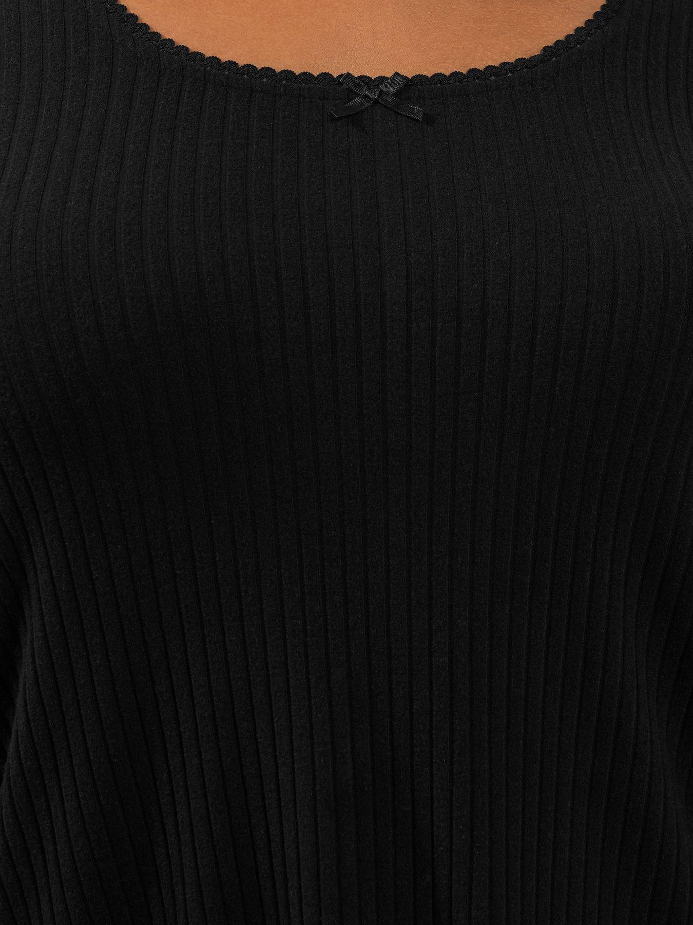  image of yours-curve-rib-tunic-mini-dress-black