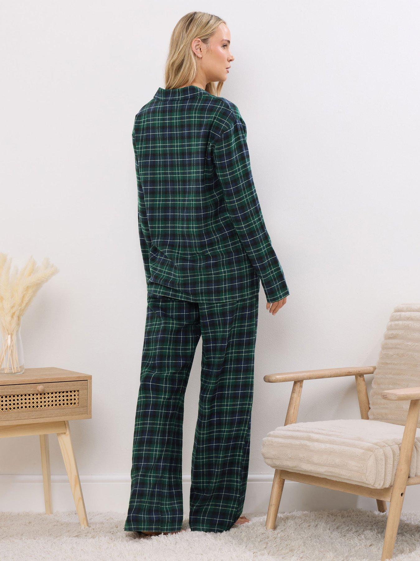 Image 2 of 4 of Long Tall Sally Tall Check Pj Set - Blue