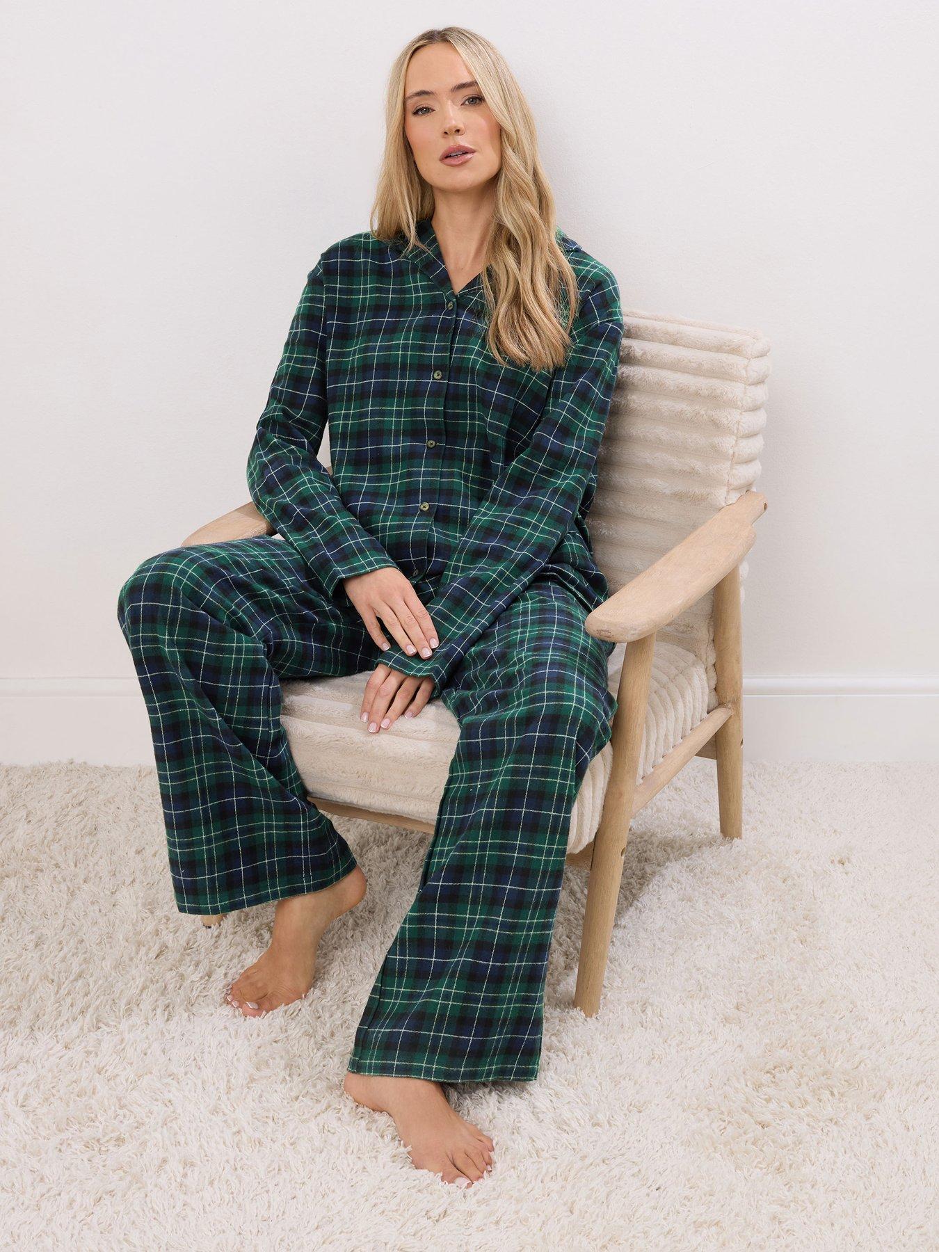 Image 3 of 4 of Long Tall Sally Tall Check Pj Set - Blue