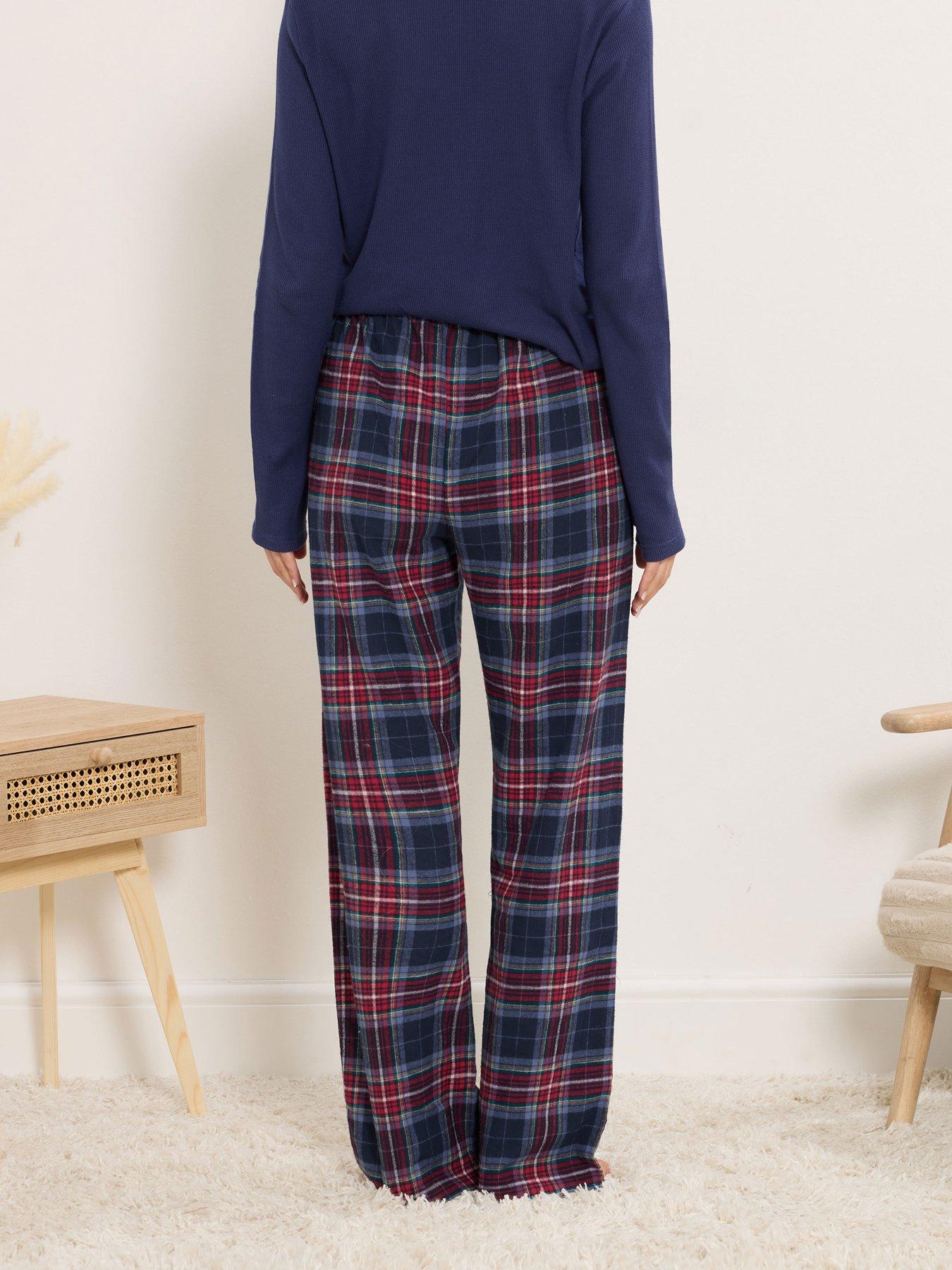 Image 2 of 4 of Long Tall Sally Check Pyjama Pants - Blue