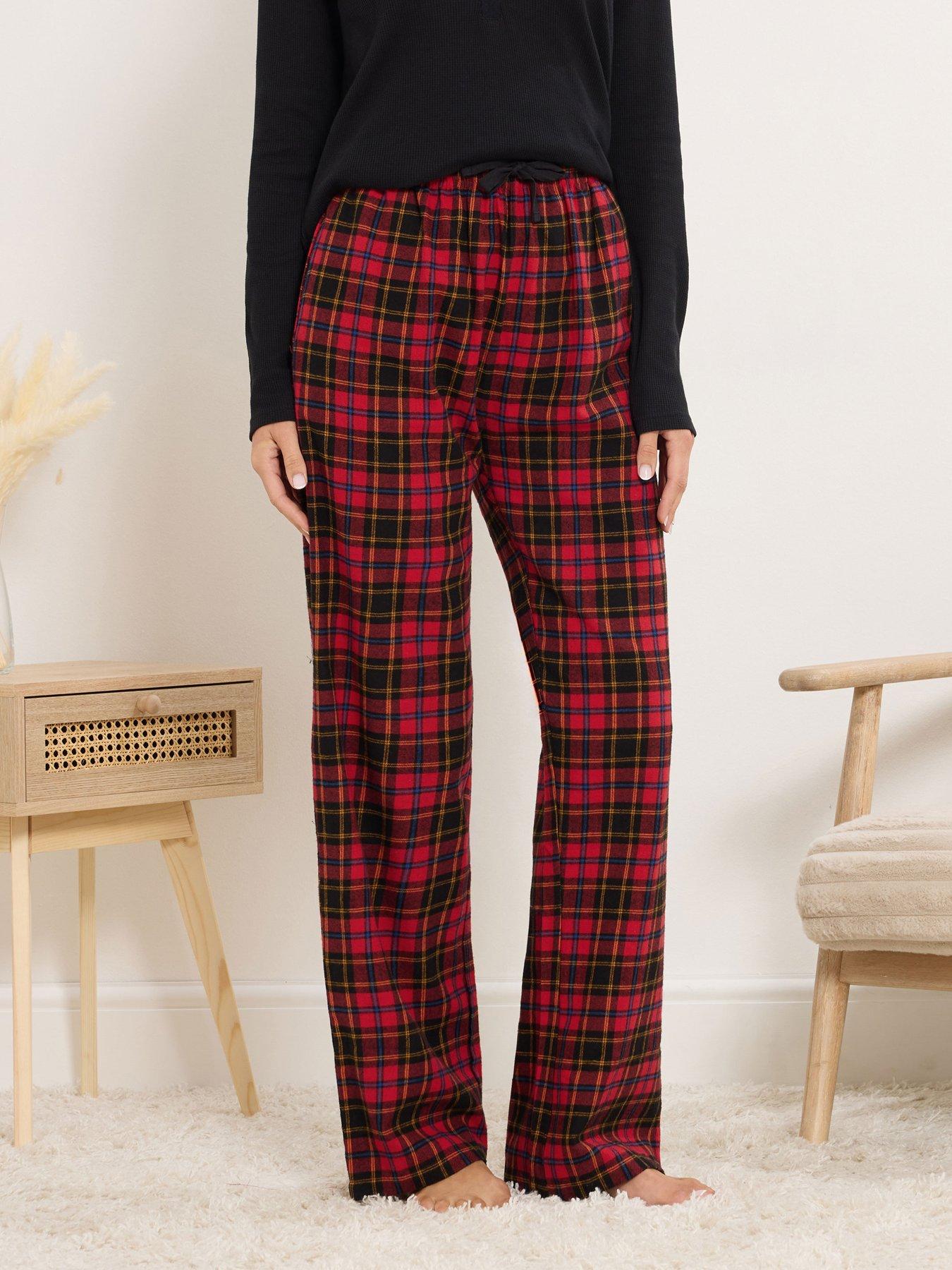 Long Tall Sally Check Pyjama Pants - Red