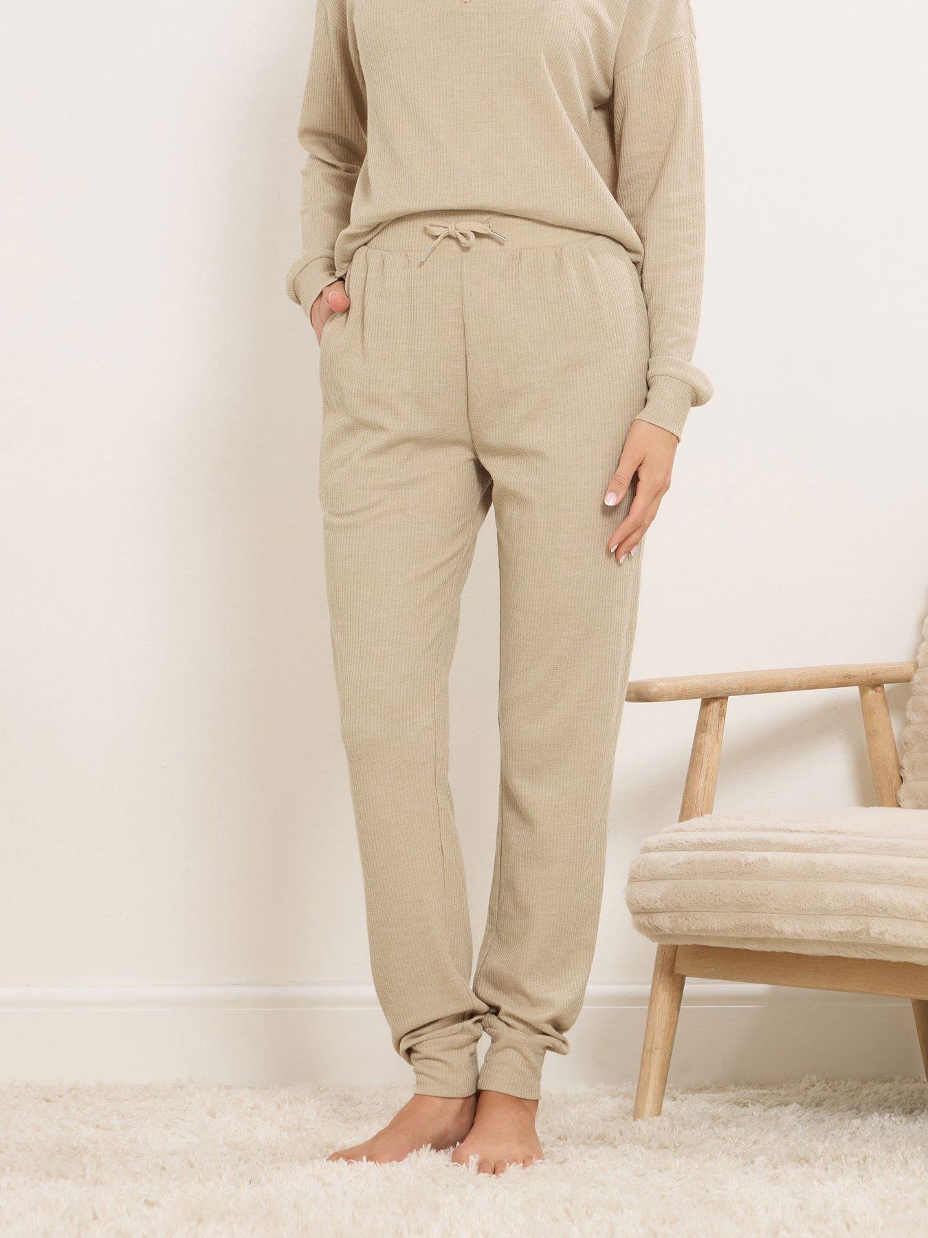  image of long-tall-sally-cuff-lounge-jogger-natural