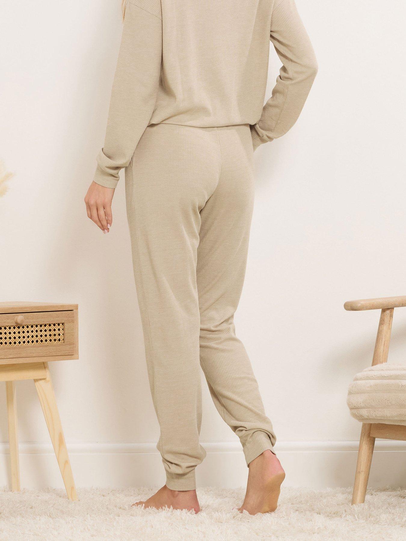  image of long-tall-sally-cuff-lounge-jogger-natural