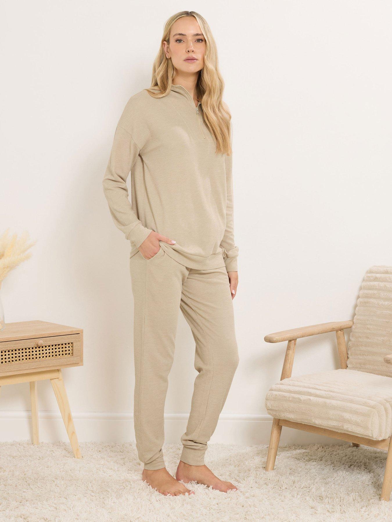 image of long-tall-sally-cuff-lounge-jogger-natural