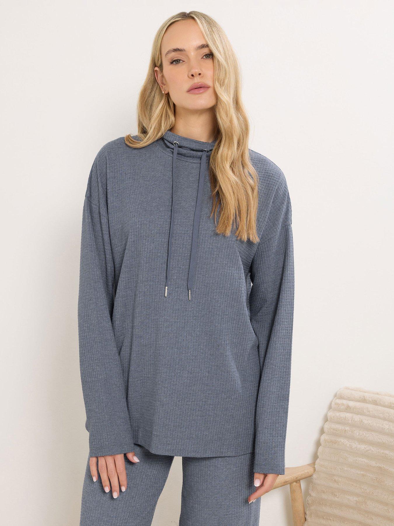 Long Tall Sally Waffle Lounge Top - Blue