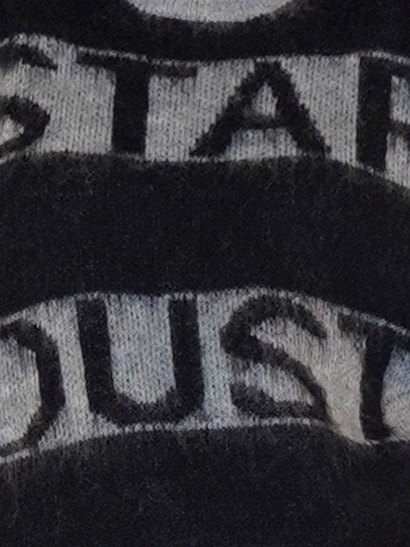  image of religion-nancy-stripe-star-dust-jumper-black