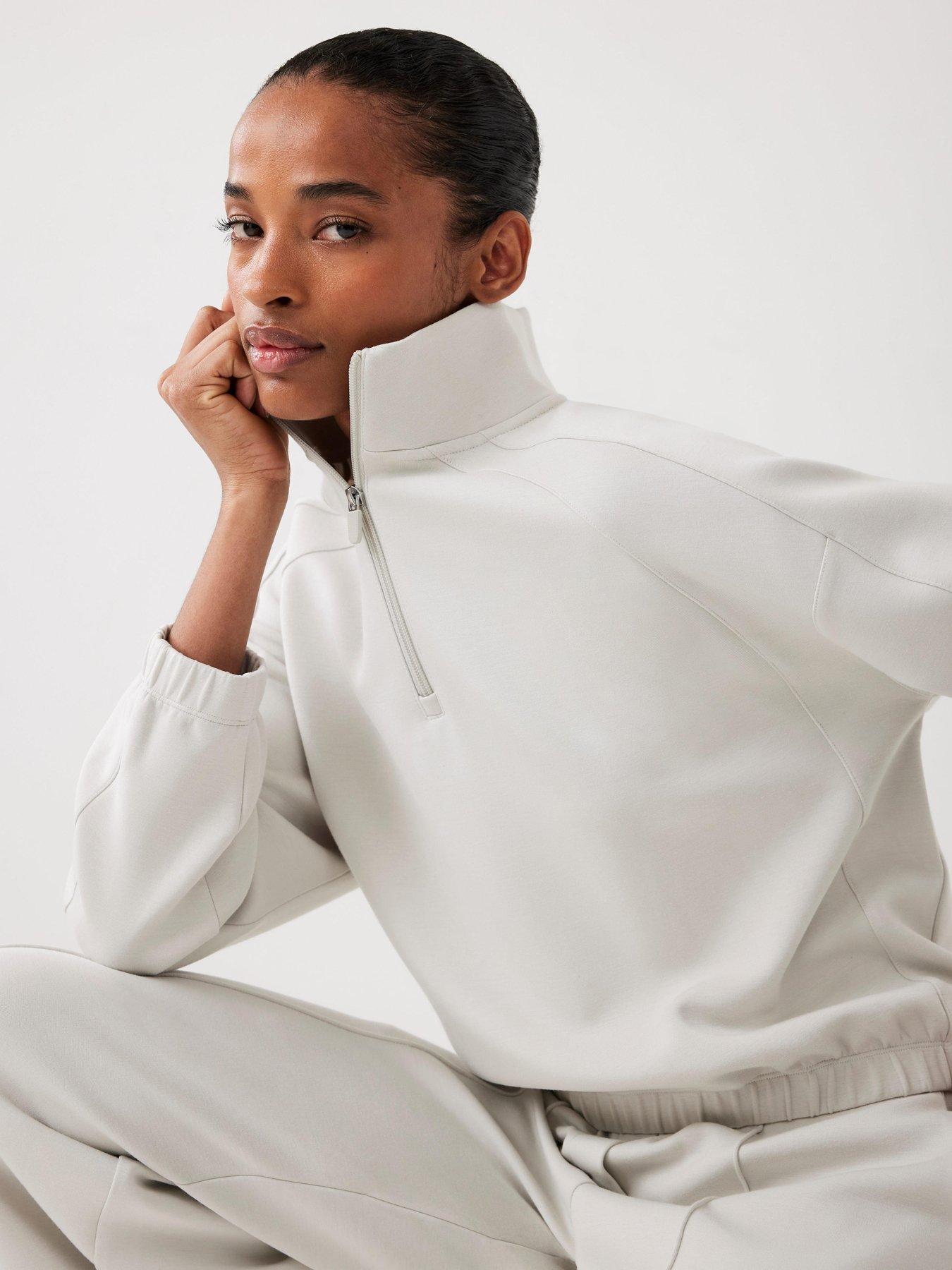  image of mint-velvet-cream-super-soft-sweatshirt-white