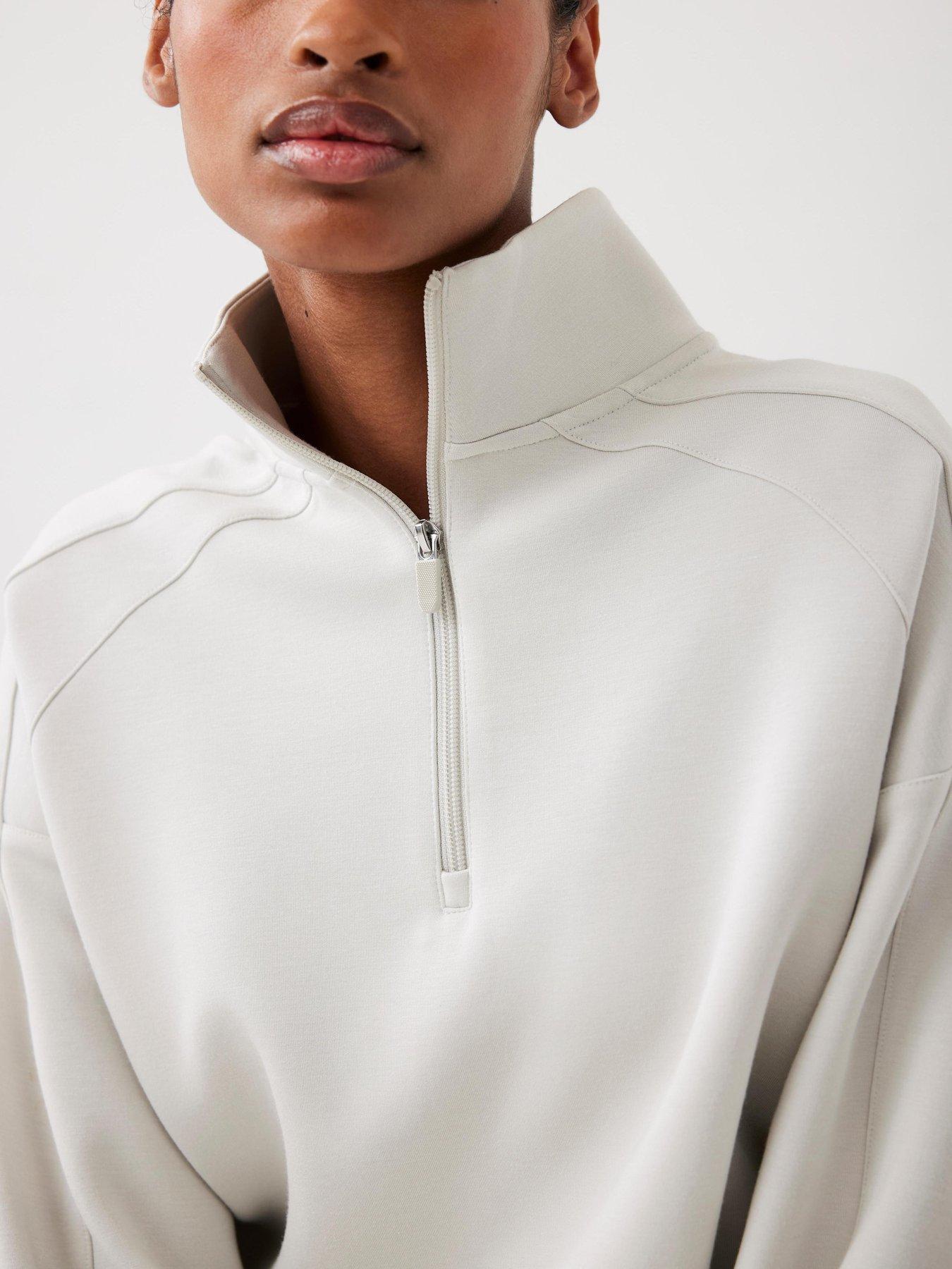  image of mint-velvet-cream-super-soft-sweatshirt-white