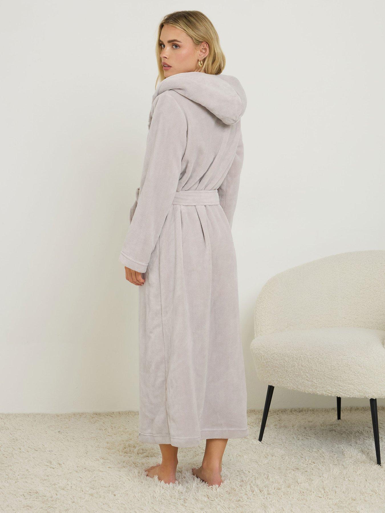  image of pixiegirl-petite-cotton-touch-hood-maxi-robe-natural
