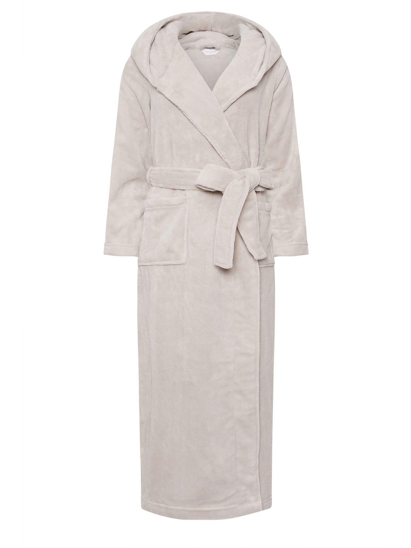  image of pixiegirl-petite-cotton-touch-hood-maxi-robe-natural