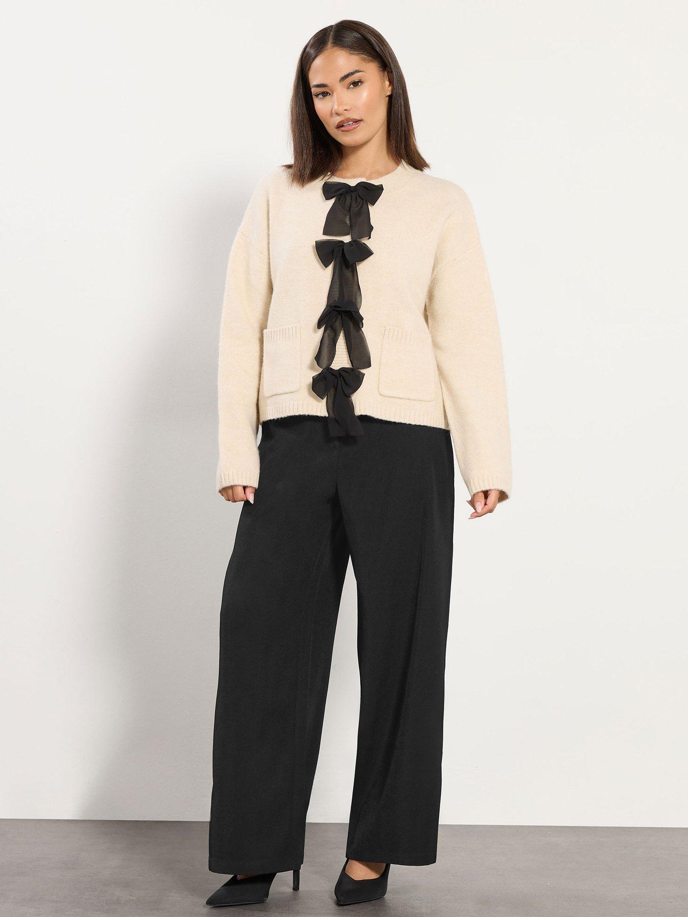  image of pixiegirl-petite-tab-wide-leg-trouser-black