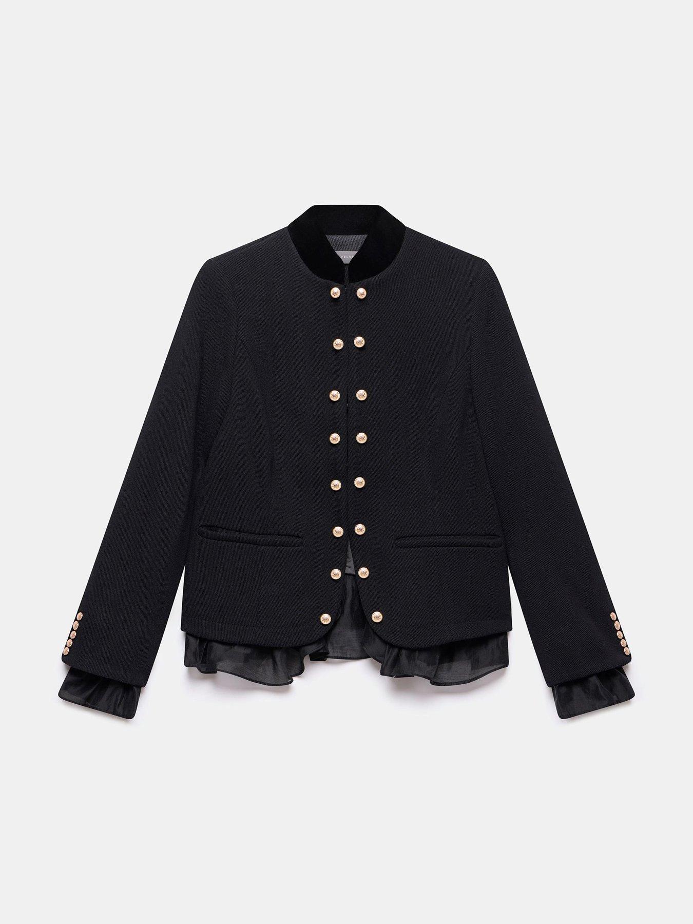 Image 5 of 6 of Mint Velvet Black Military Jacket