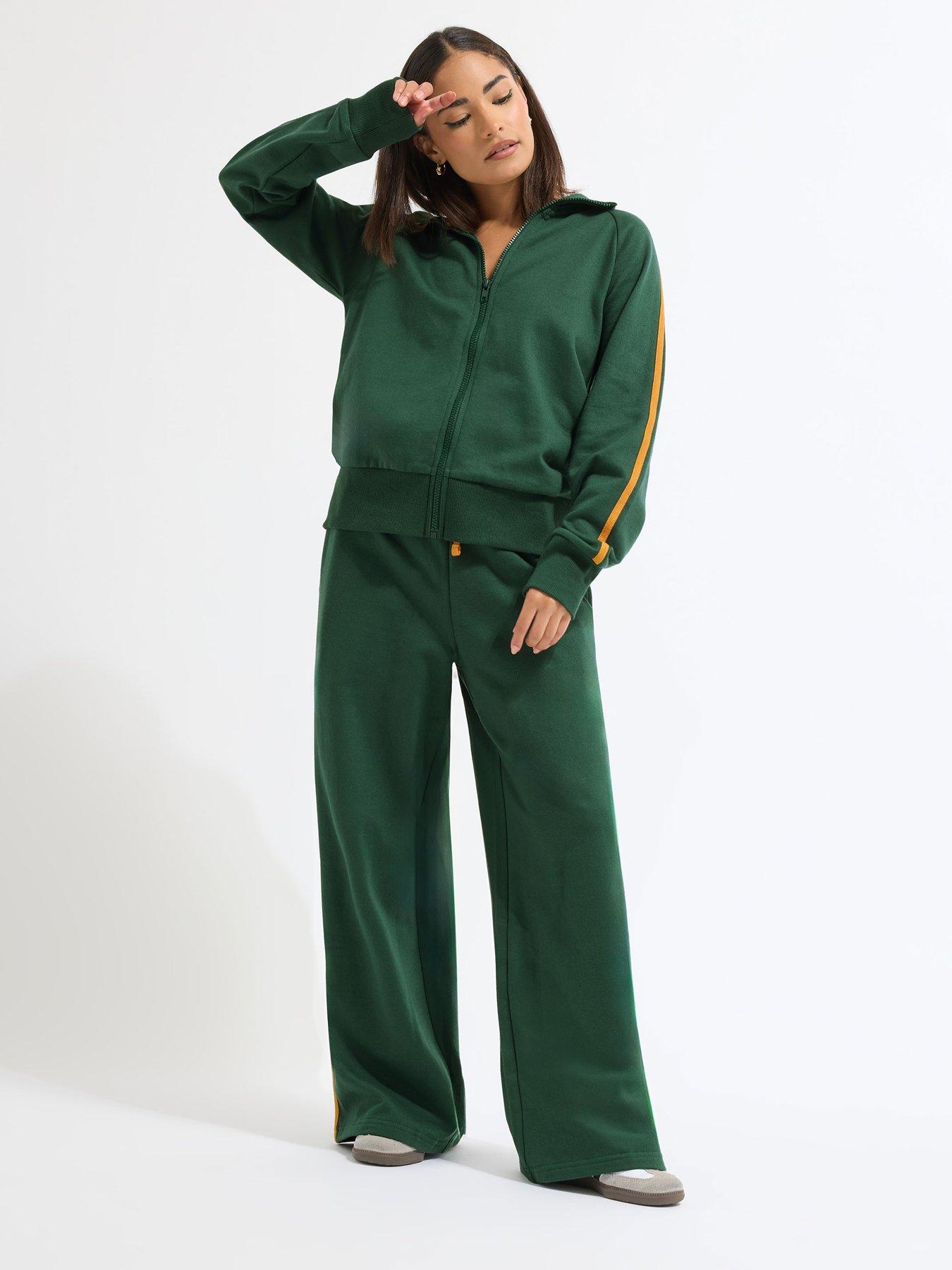 Image 3 of 4 of PixieGirl Petite Side Stripe Jogger - Green
