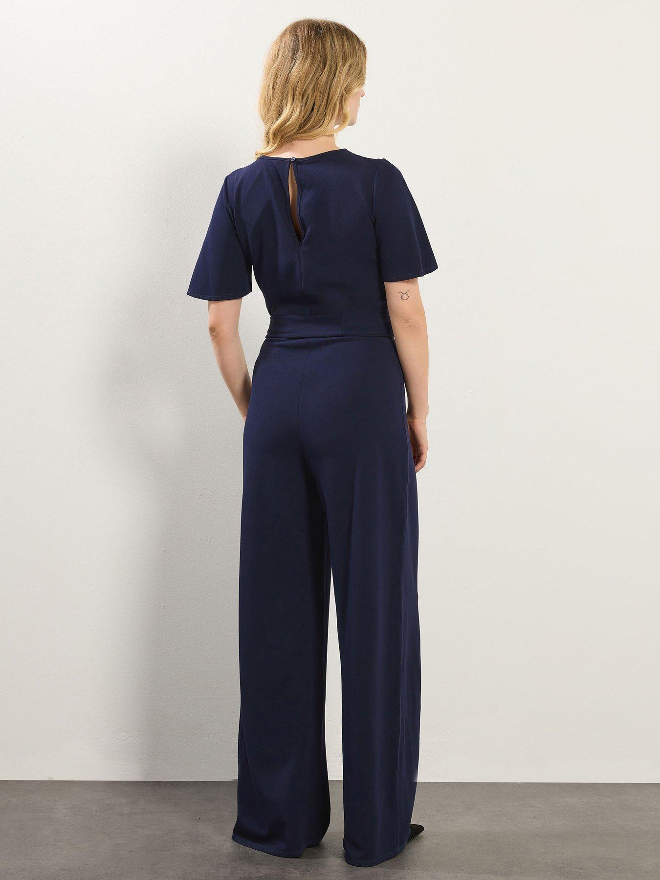 Image 2 of 4 of Long Tall Sally Keyhole Jumpsuit - Blue