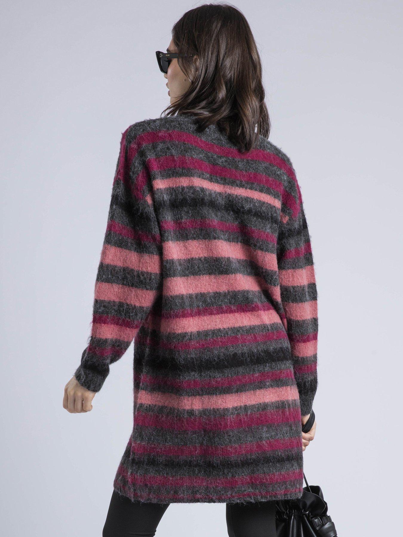 stillFront image of religion-saint-jumper-v-neck-jumper-dress-grey