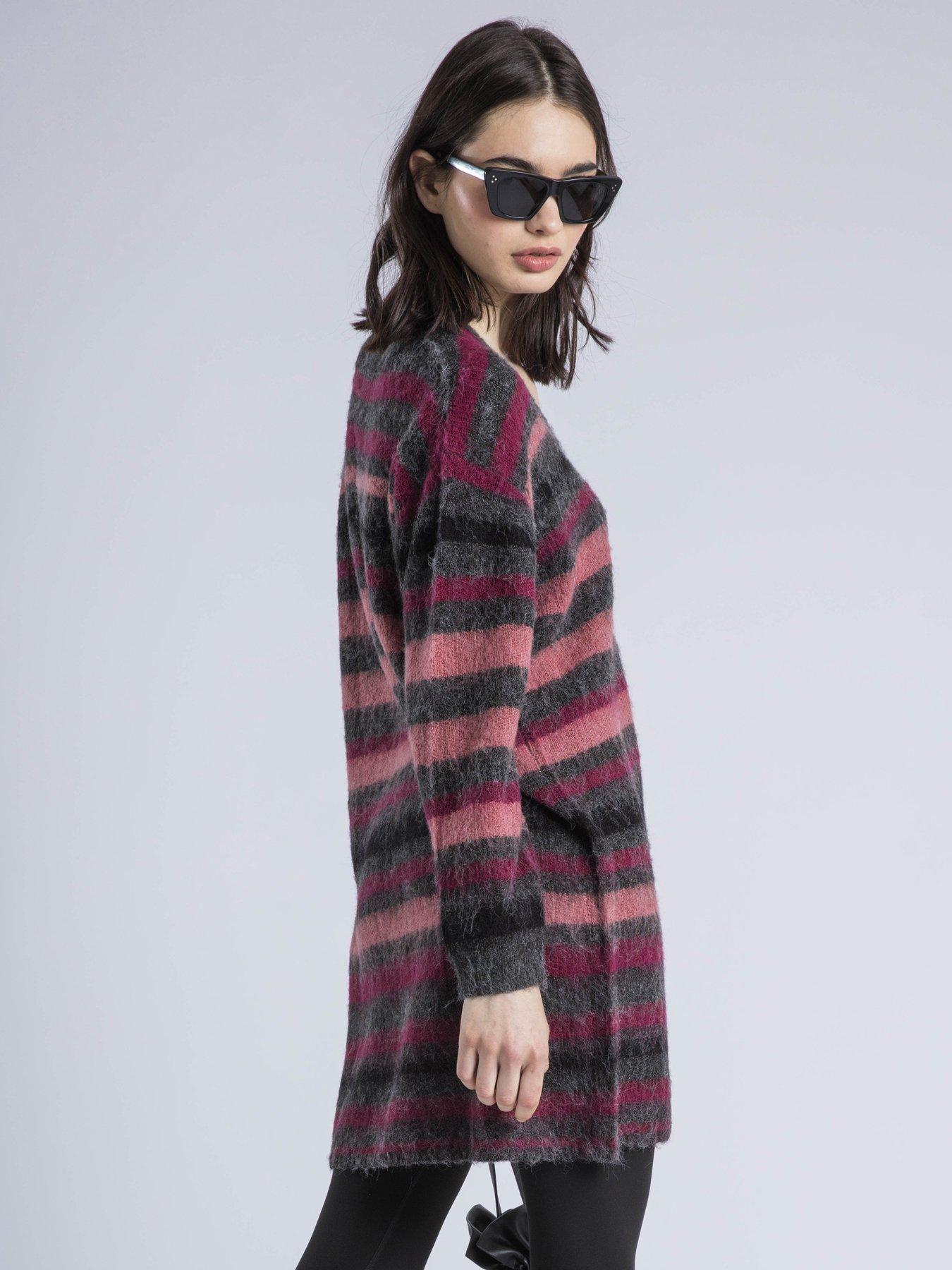  image of religion-saint-jumper-v-neck-jumper-dress-grey