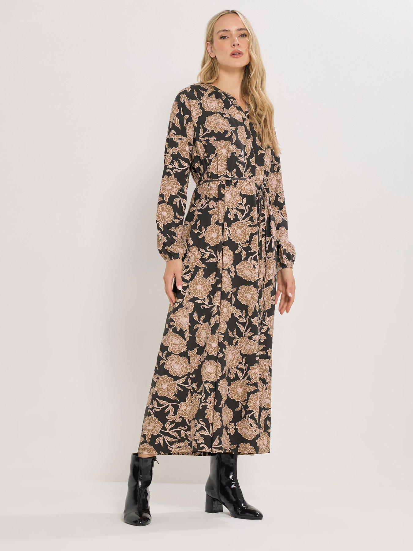 undefined Tall Floral Belted Midaxi Dress