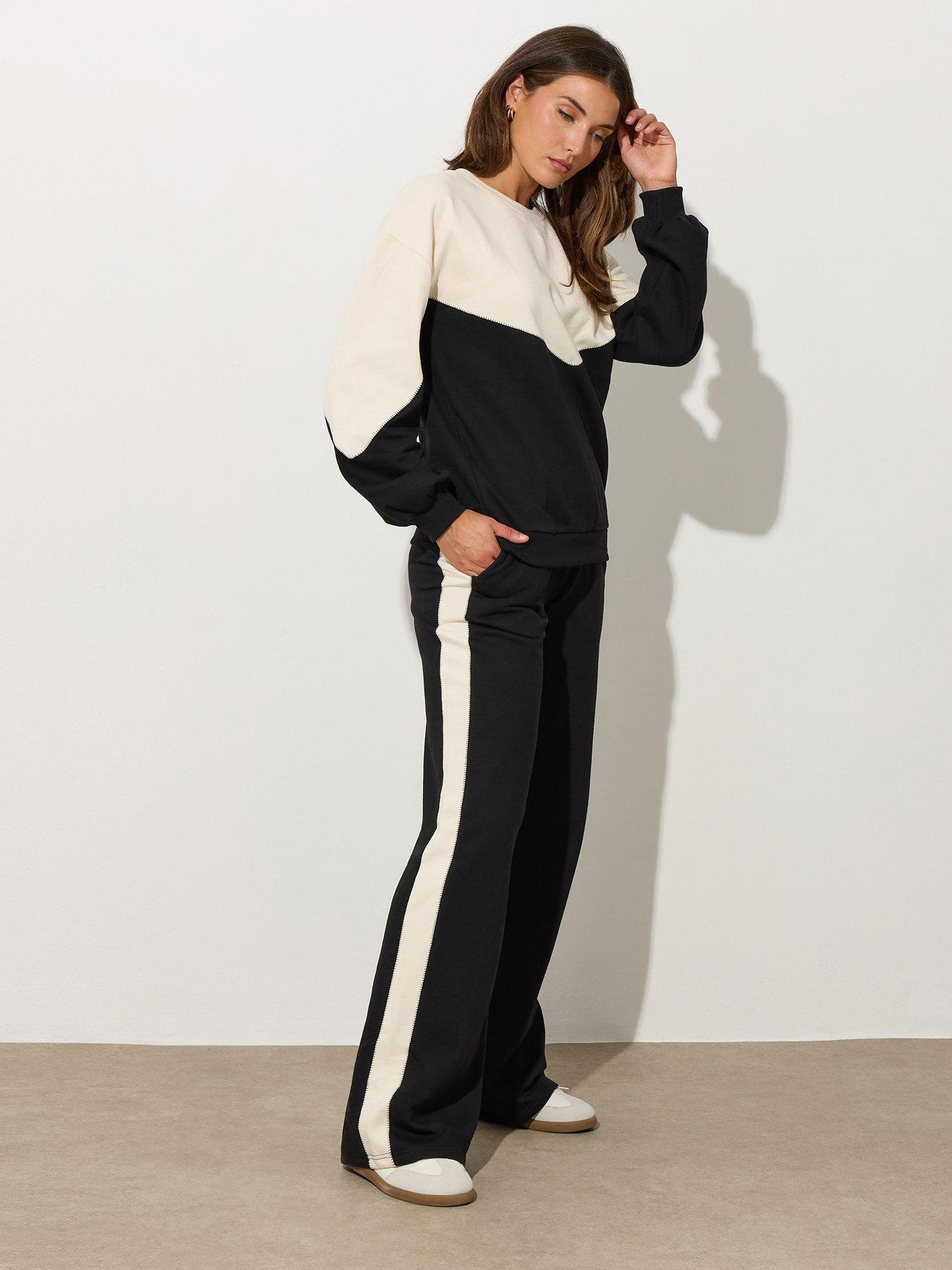 Image 3 of 4 of Long Tall Sally Colour Block Jogger 34" - Black