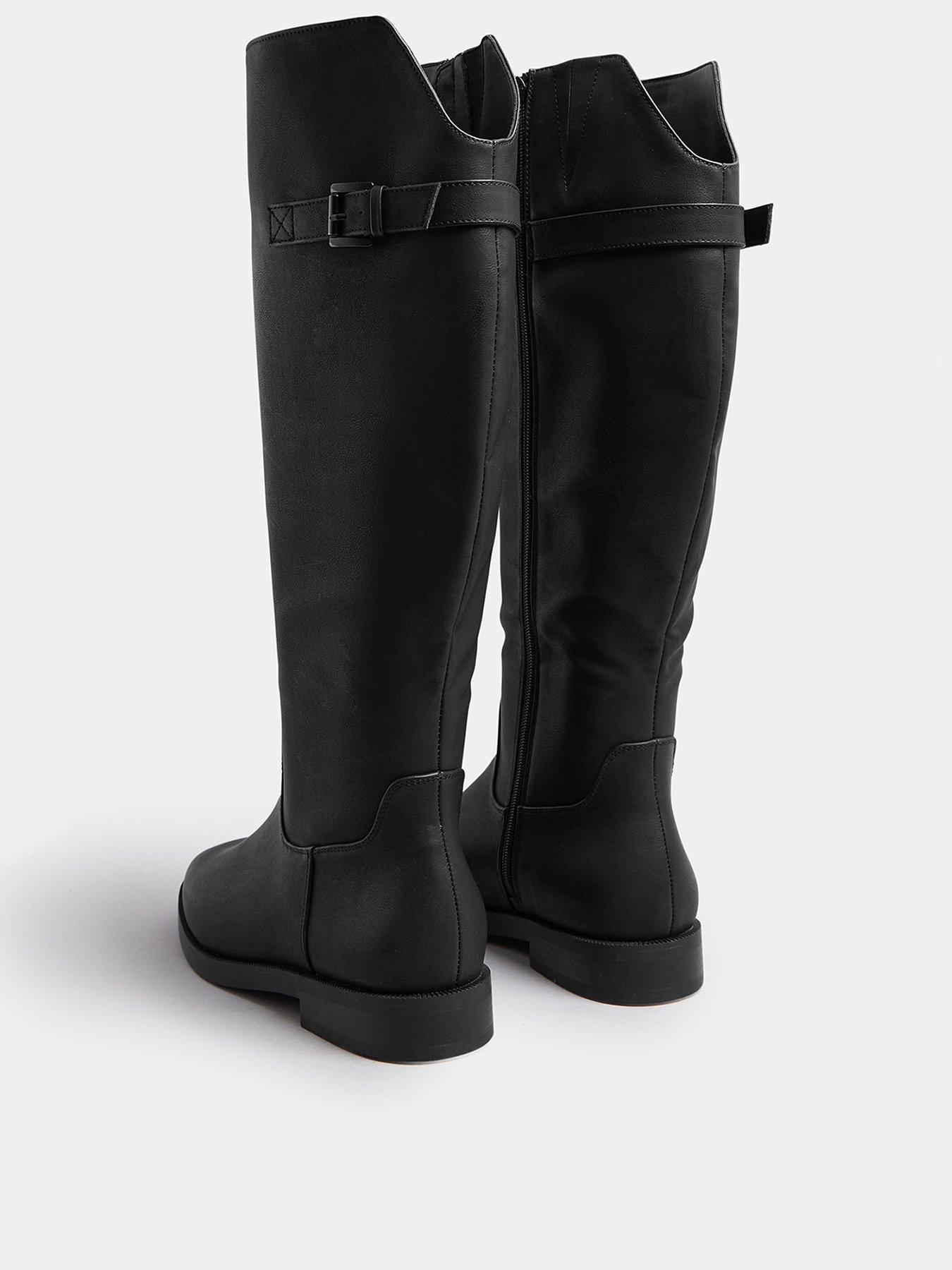 Image 3 of 4 of Yours Extra Wide Fit Metal Buckle Boot - Black