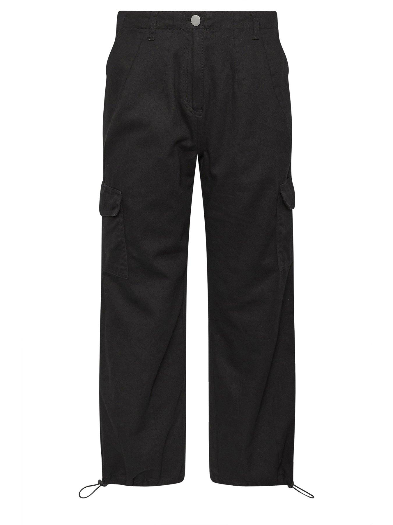Image 5 of 5 of PixieGirl Petite Cuffed Cargo Trouser - Black