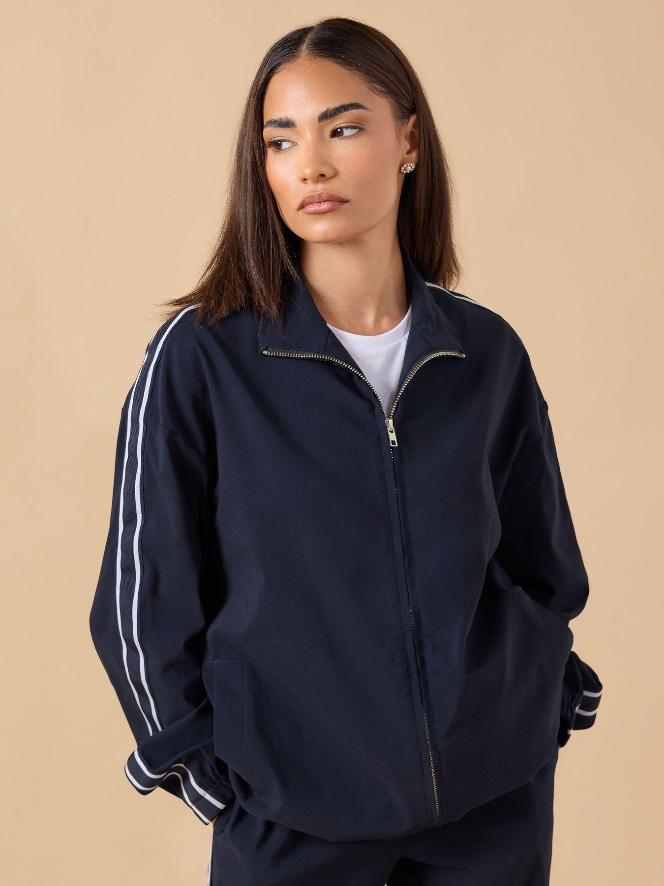PixieGirl Petite Side Stripe Zip Thru Jacket