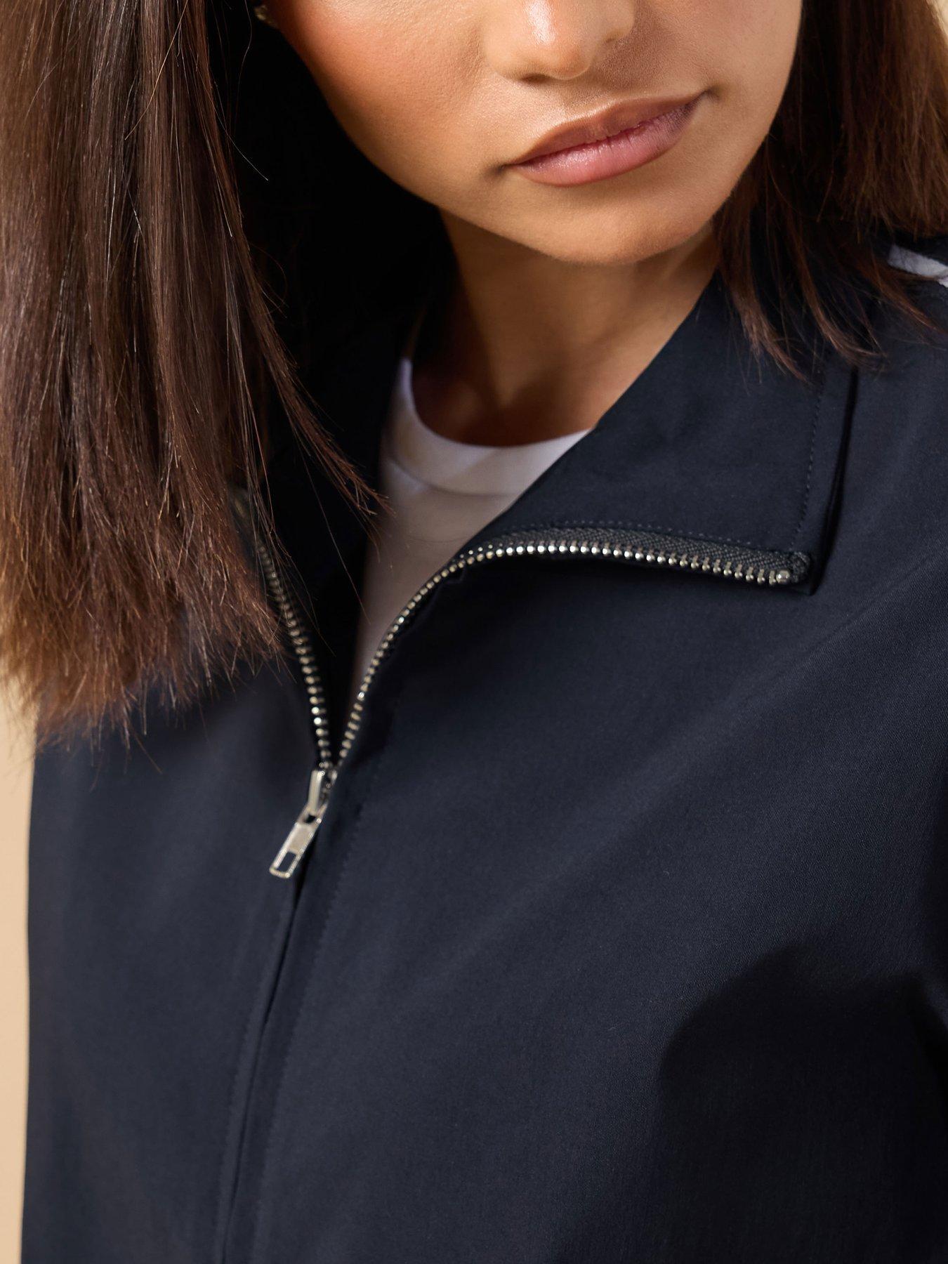  image of pixiegirl-petite-side-stripe-zip-thru-jacket-blue