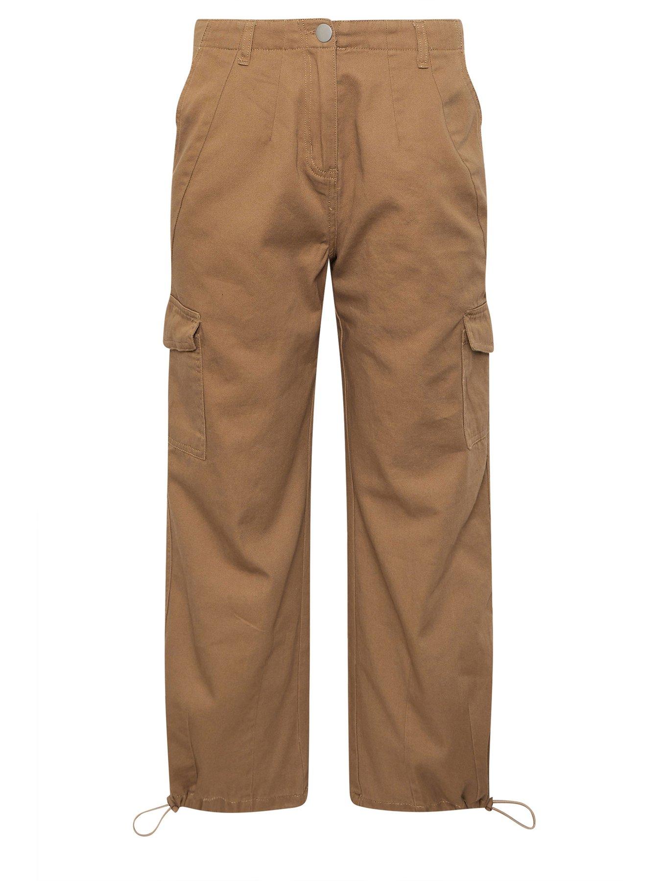 Image 5 of 5 of PixieGirl Petite Cuffed Cargo Trouser - Brown