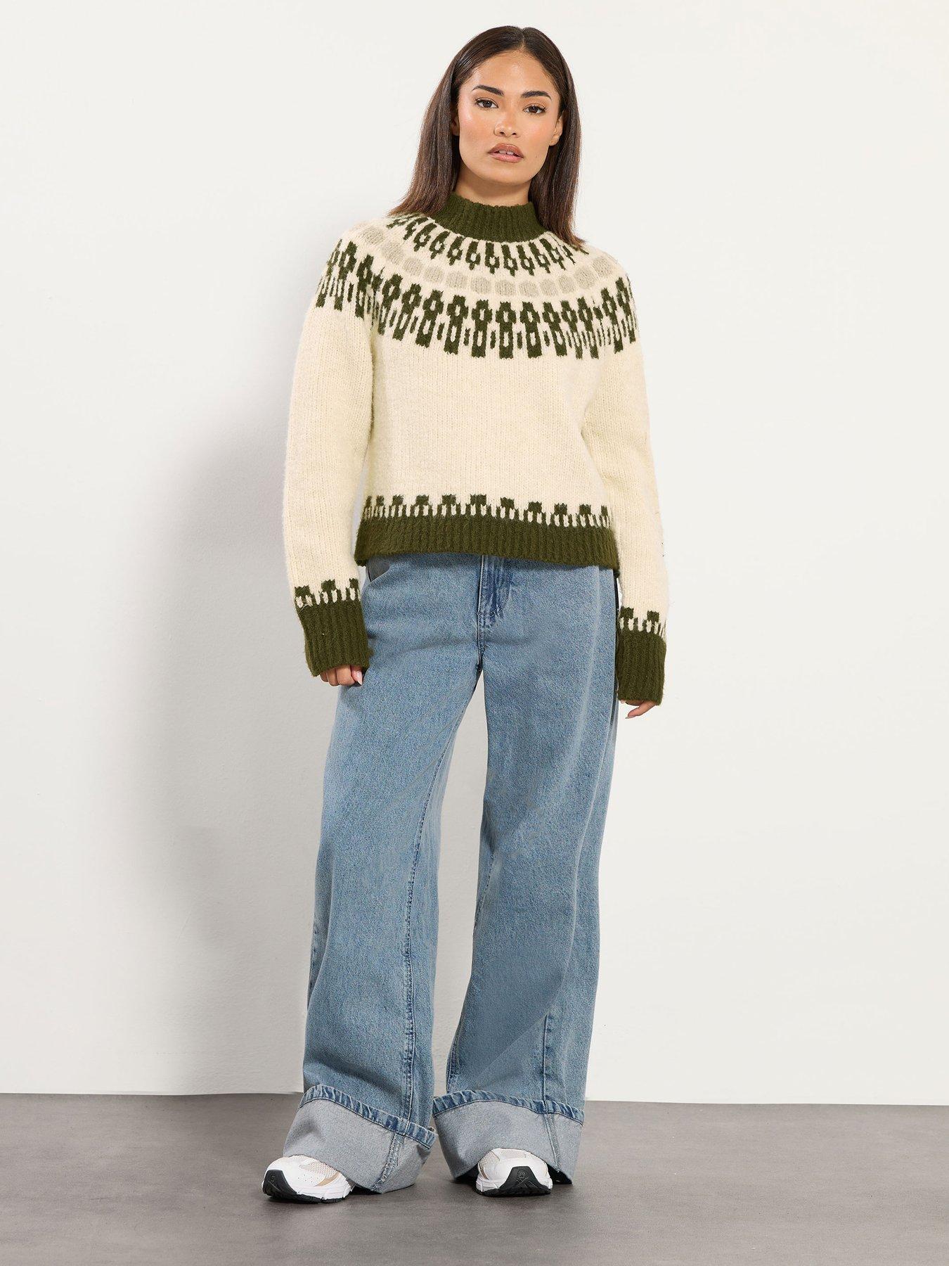 Image 3 of 4 of PixieGirl Petite Fairisle Jumper - Natural