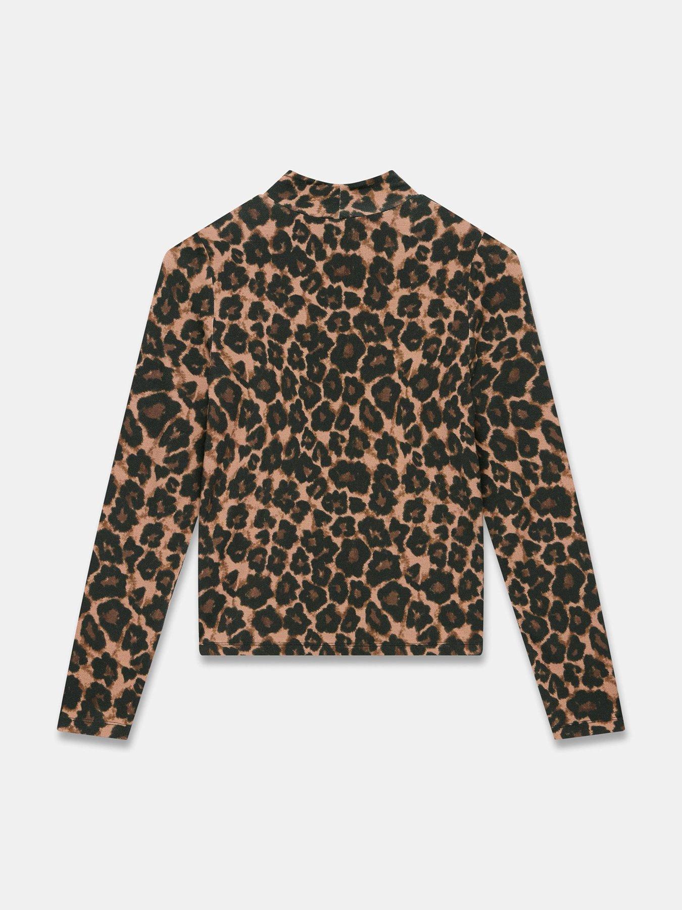 Image 6 of 6 of Mint Velvet Animal Print High Neck Top