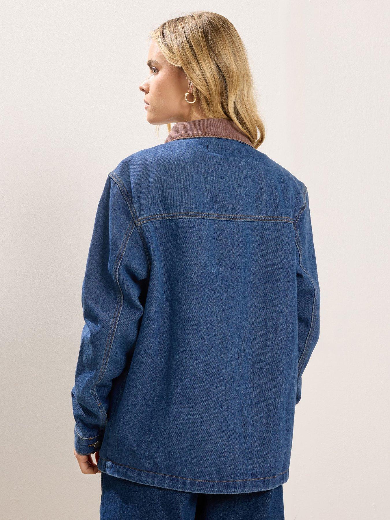  image of pixiegirl-petite-contrast-collar-shacket