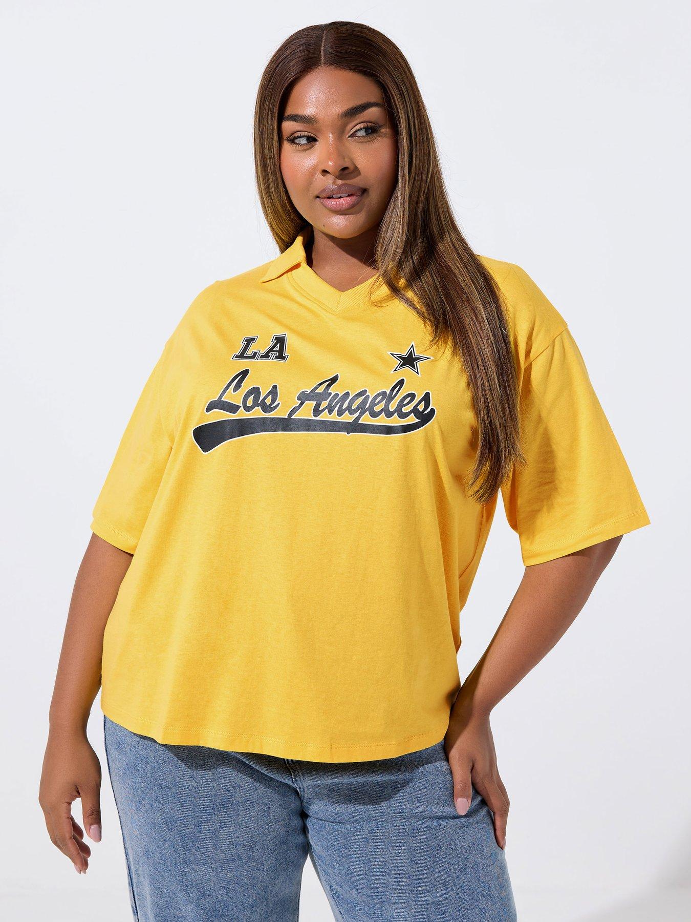 undefined Curve Rugby Collar Varsity T-shirt