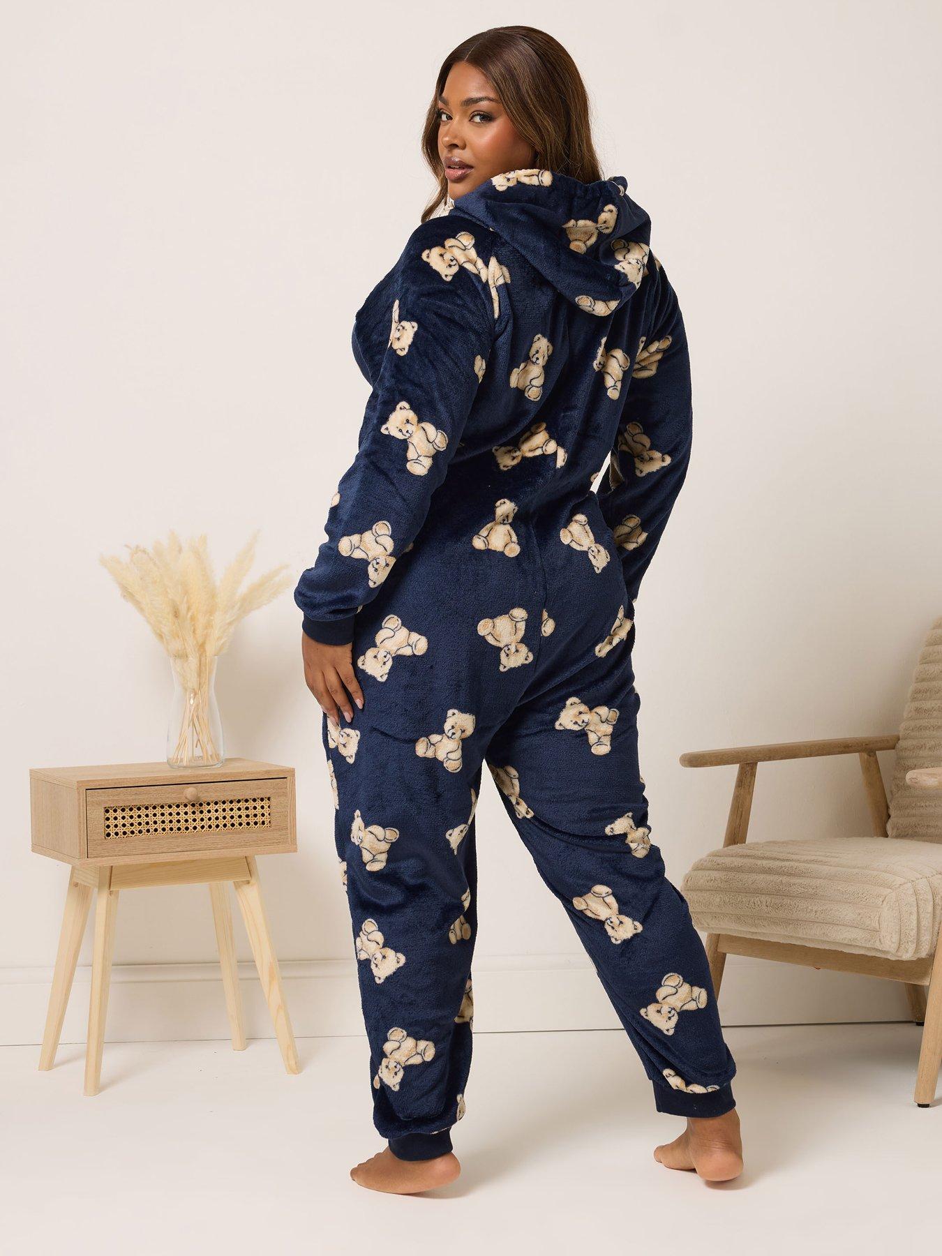 Image 2 of 4 of Yours Curve Teddy Bear All-In-One - Blue