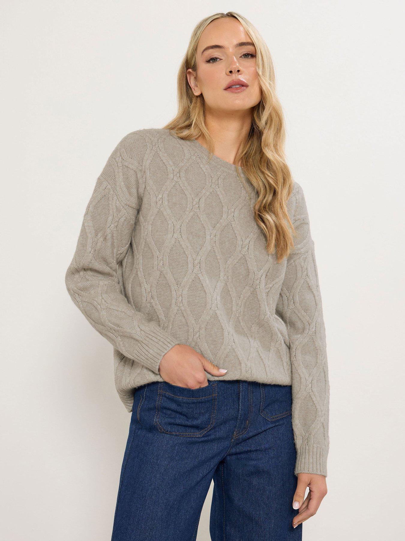 undefined Cable Knit Jumper - Natural