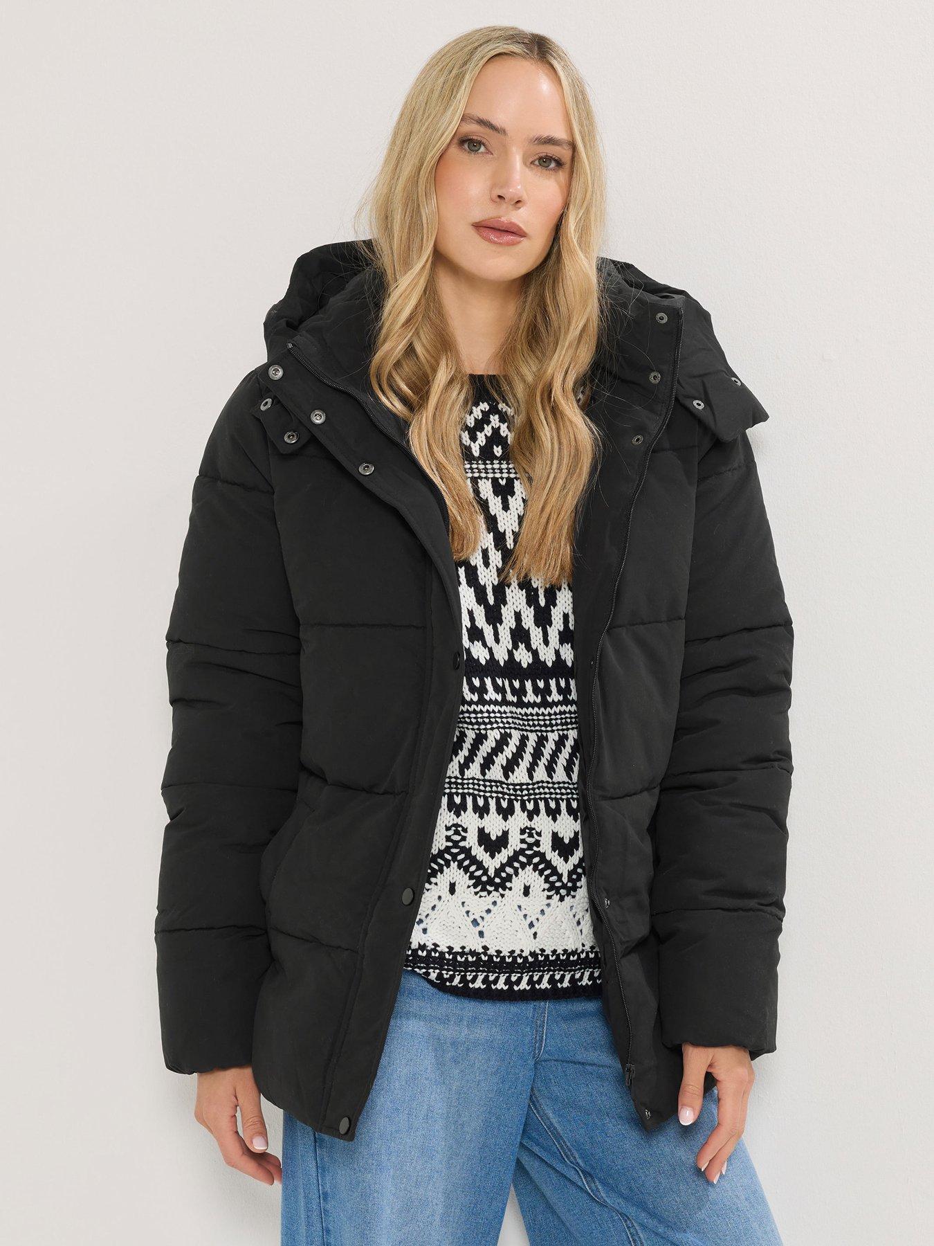  image of long-tall-sally-short-padded-coat-black