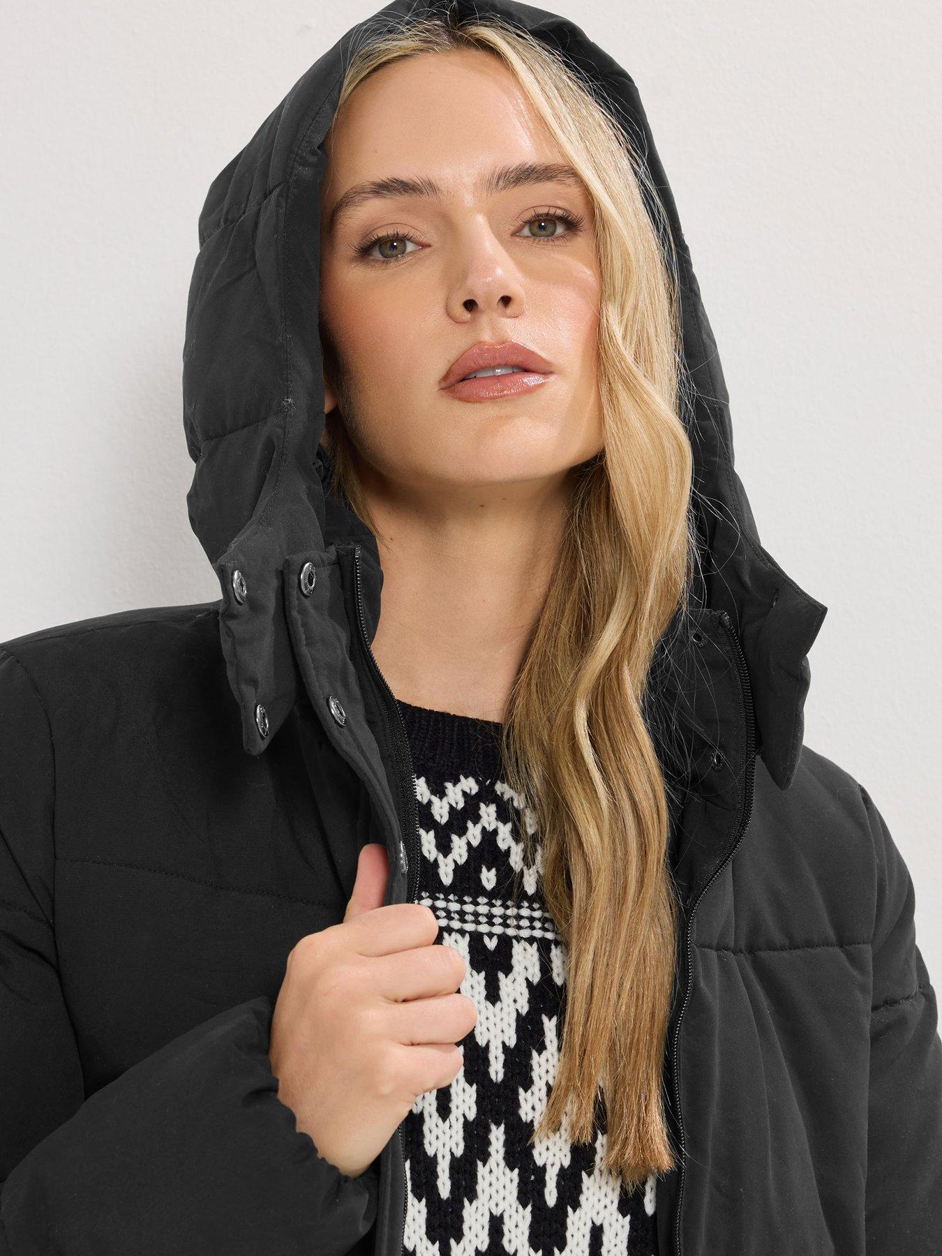  image of long-tall-sally-short-padded-coat-black
