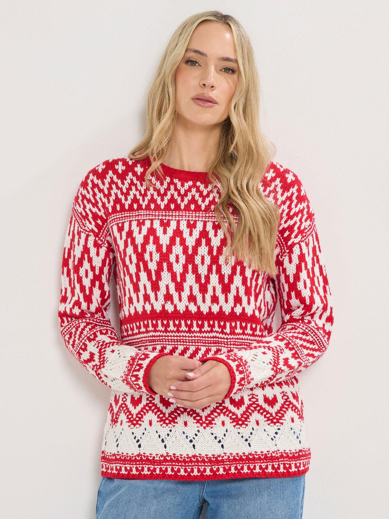 Image 1 of 4 of Long Tall Sally Fairisle Jumper - Red