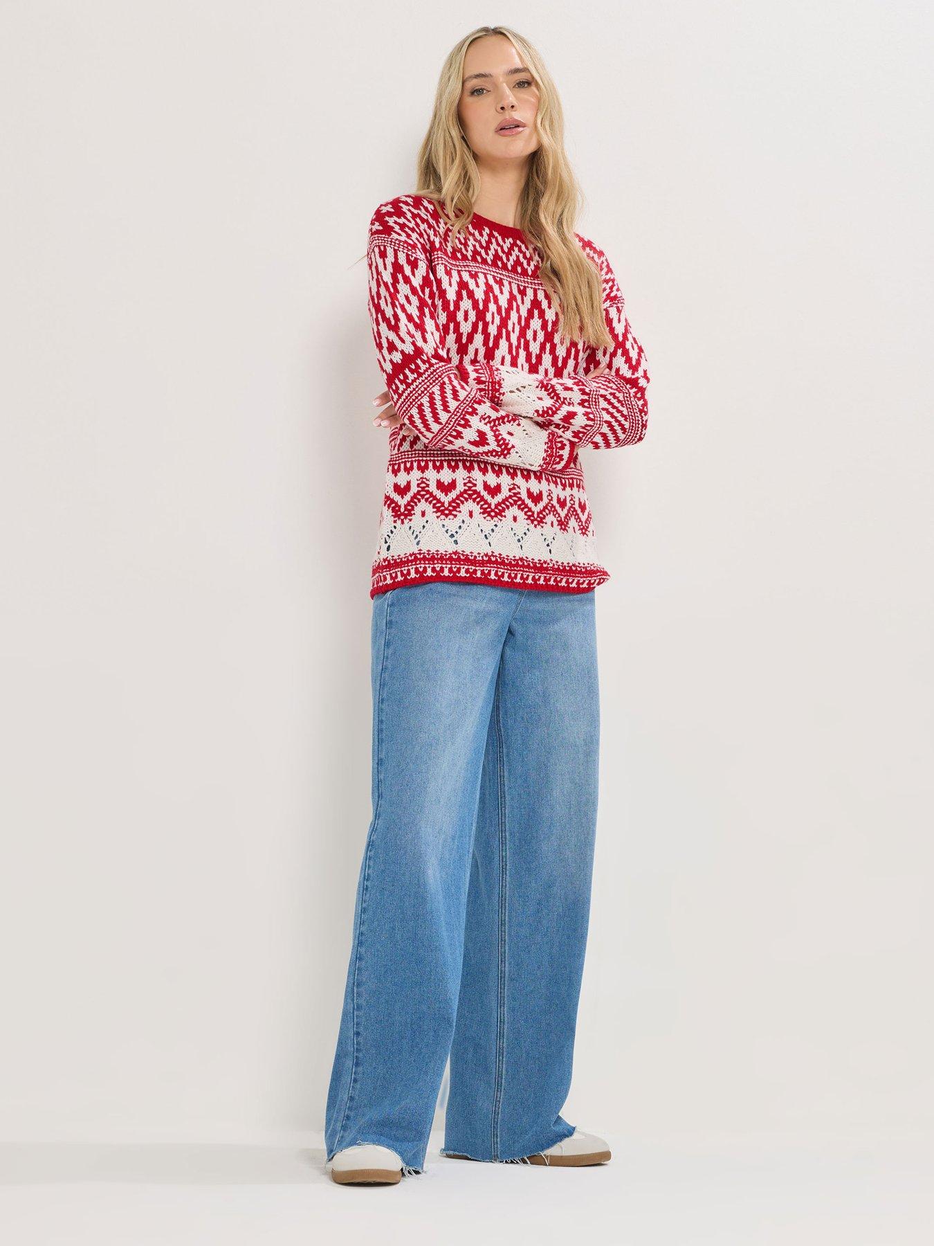 Image 3 of 4 of Long Tall Sally Fairisle Jumper - Red