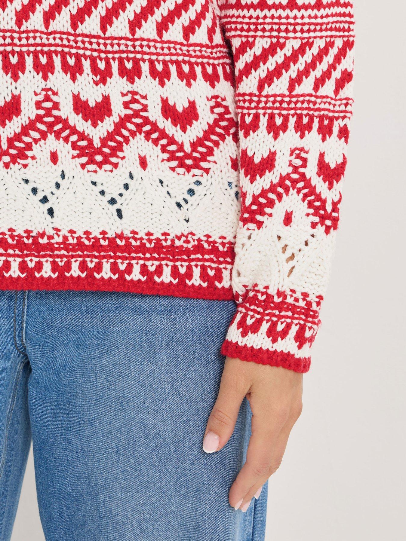 Image 4 of 4 of Long Tall Sally Fairisle Jumper - Red