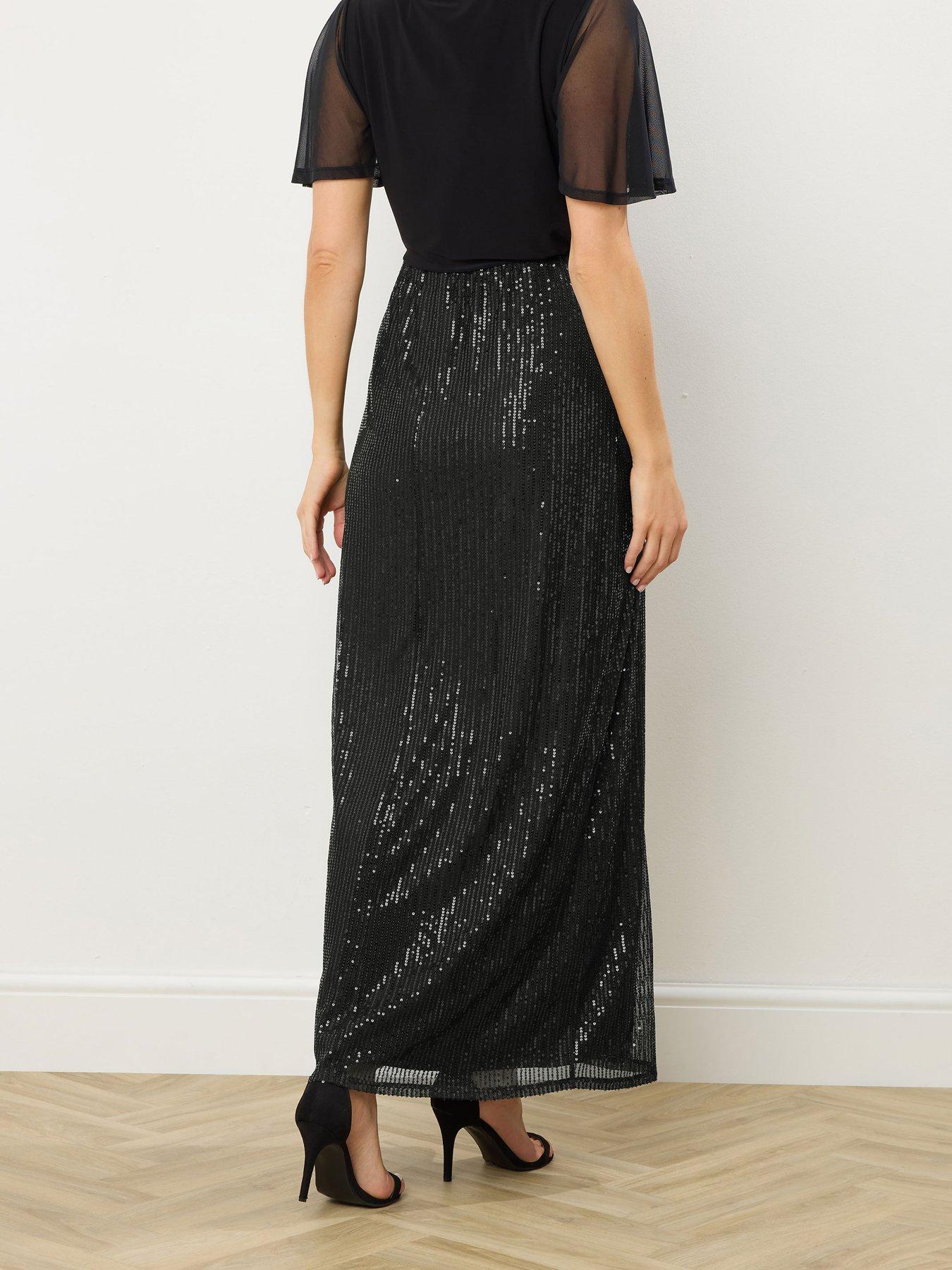  image of long-tall-sally-tall-sequin-maxi-skirt-black
