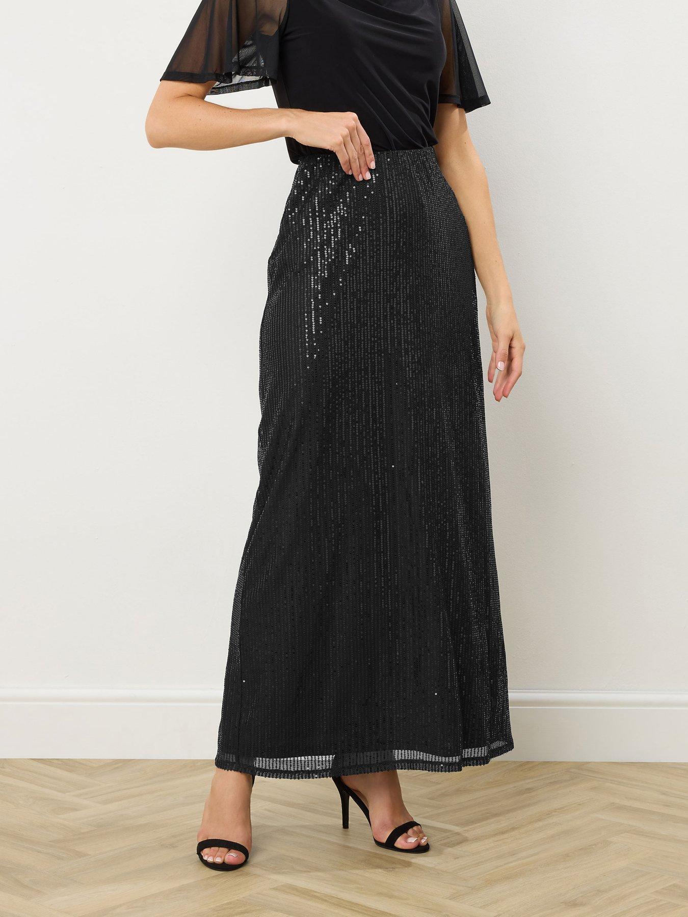  image of long-tall-sally-tall-sequin-maxi-skirt-black