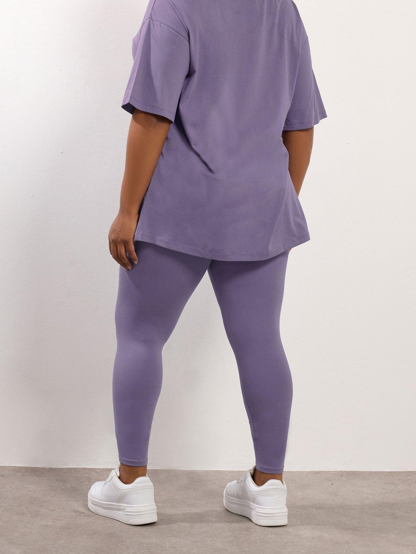 Image 2 of 4 of Yours Curve Mauve Legging - Purple