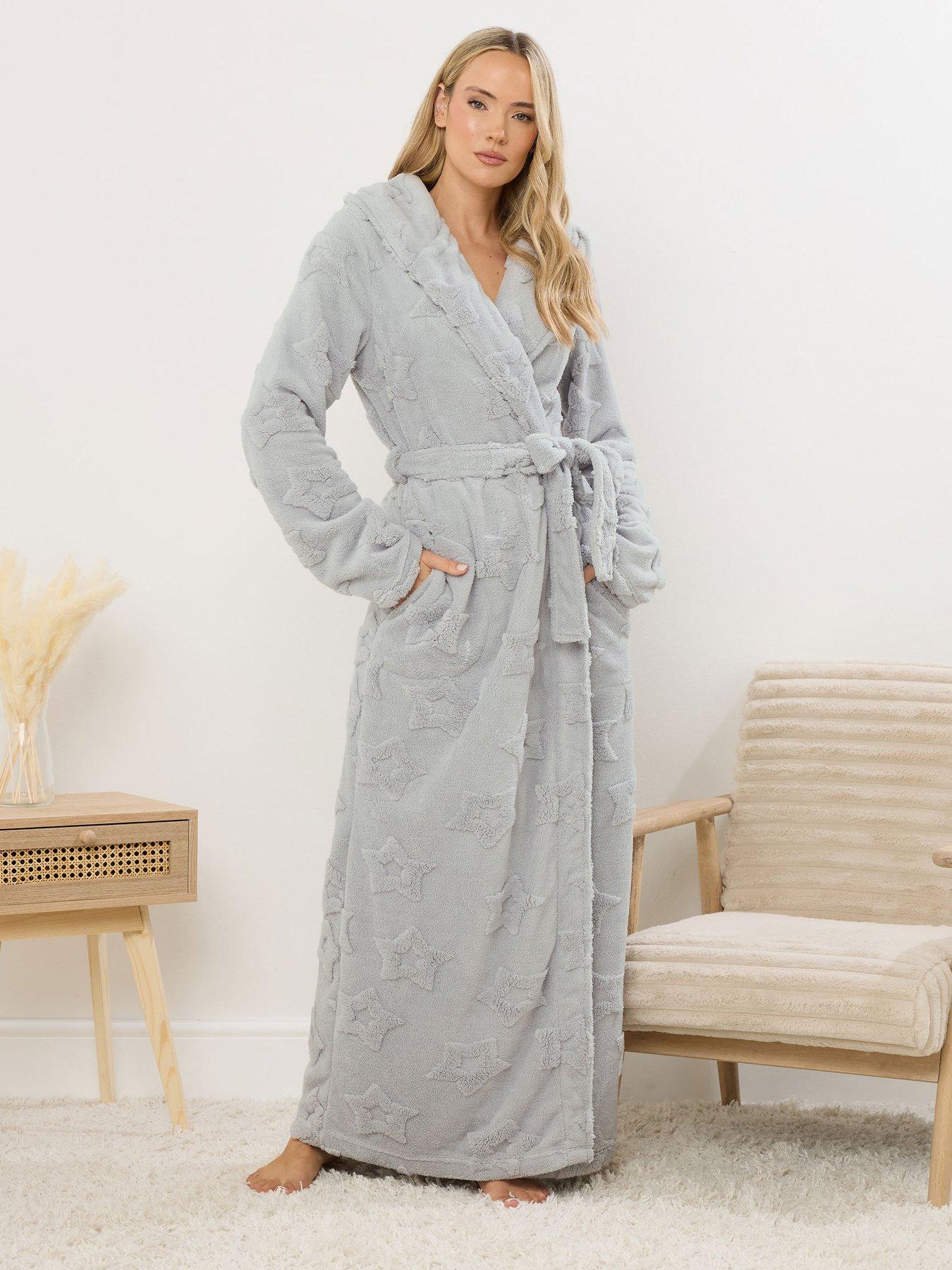  image of long-tall-sally-heart-hooded-maxi-robe-grey