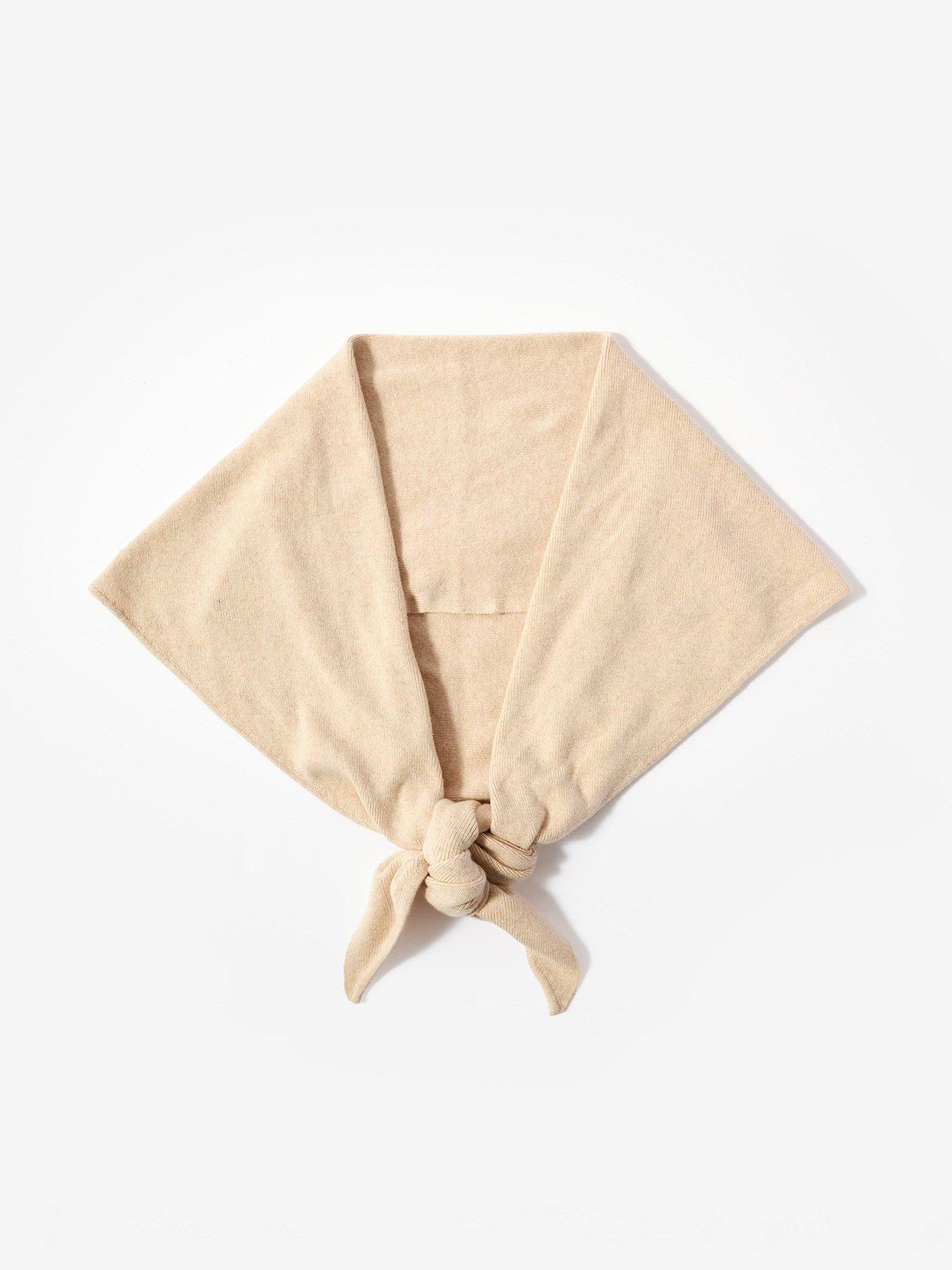 Image 1 of 2 of Mint Velvet Neutral Wrap Triangle Scarf - Beige