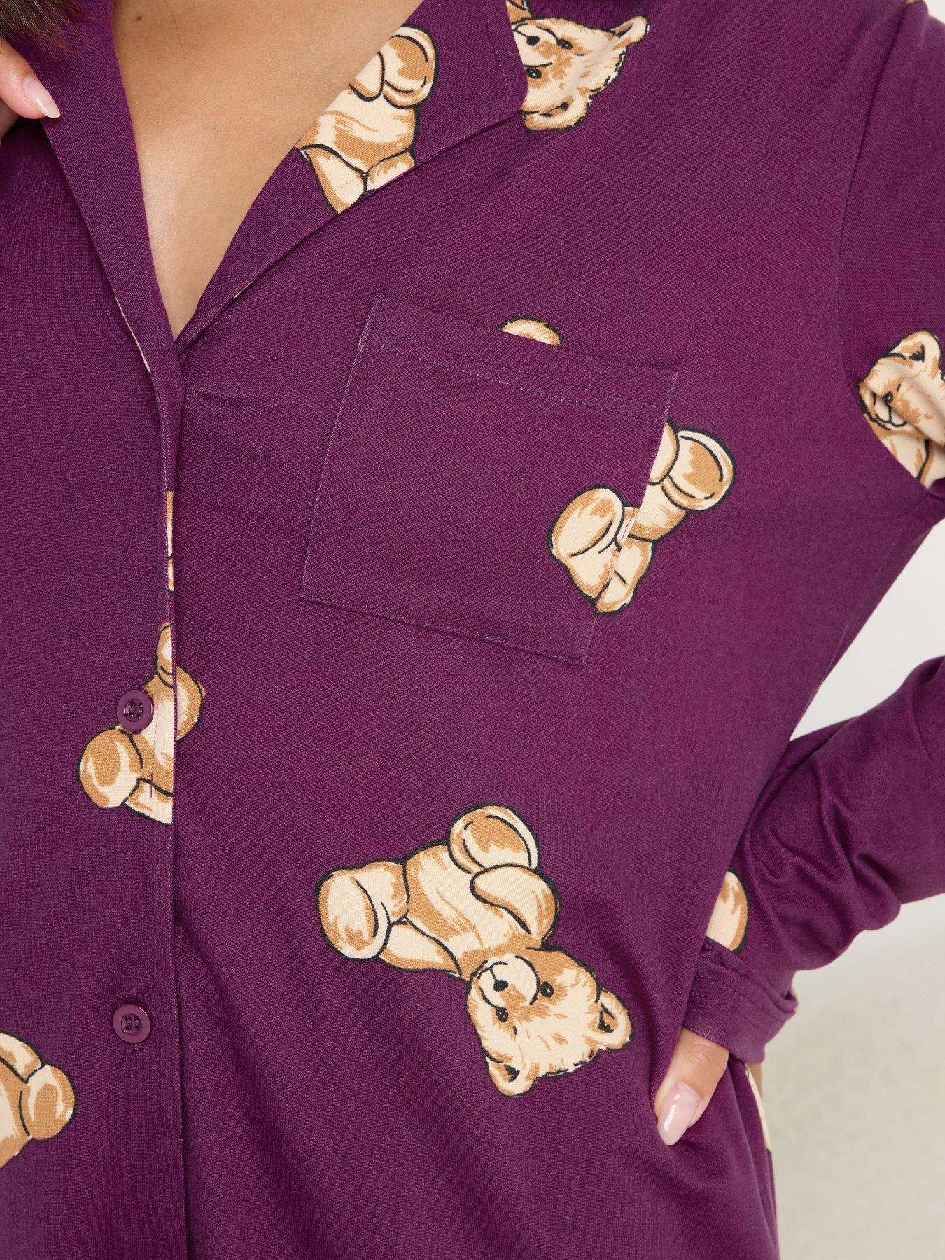 Image 5 of 6 of PixieGirl Petite Soft Touch Teddy Bears Pj Set - Red