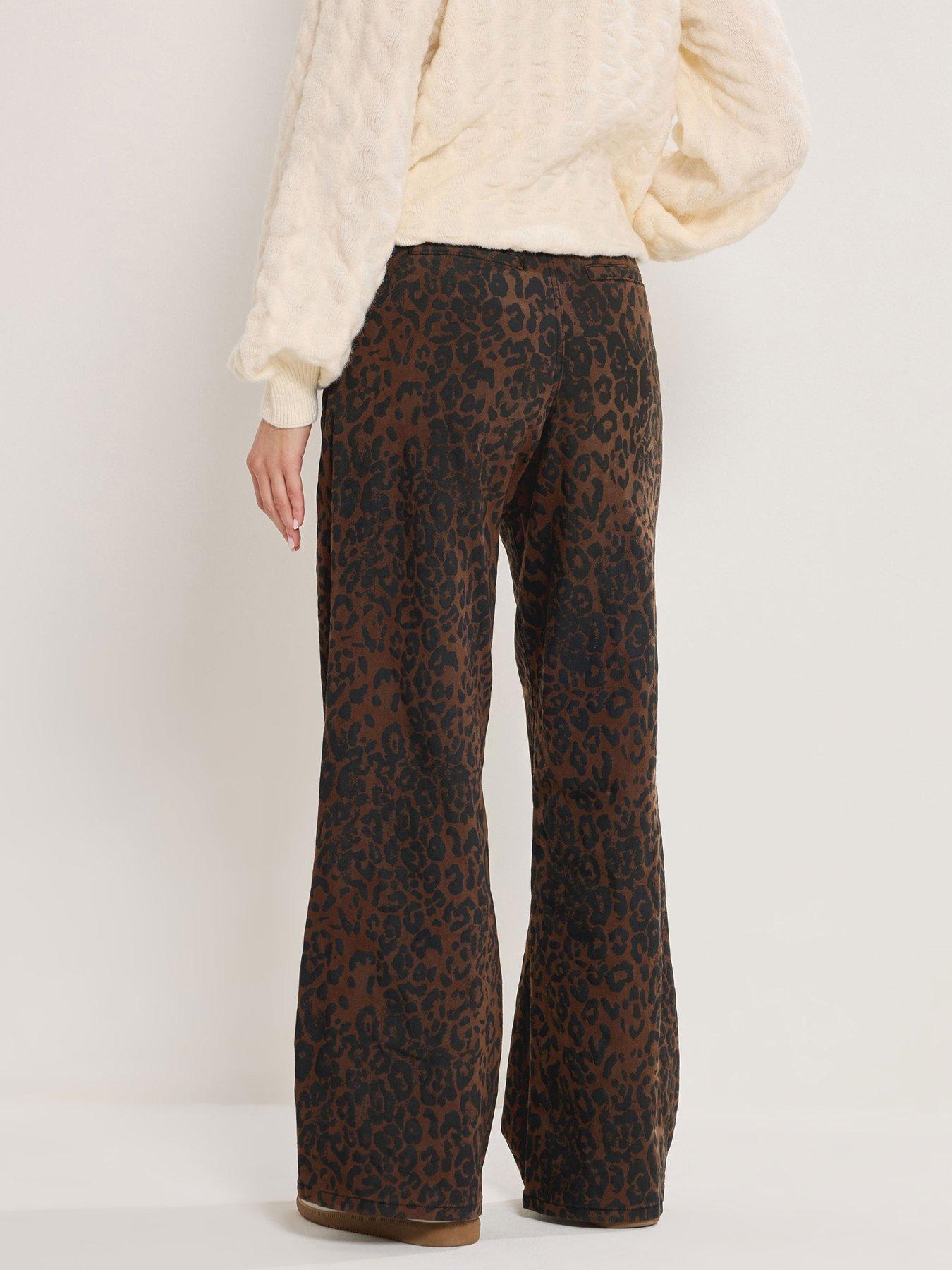 stillFront image of long-tall-sally-leopard-print-wide-leg-jean-34-brown