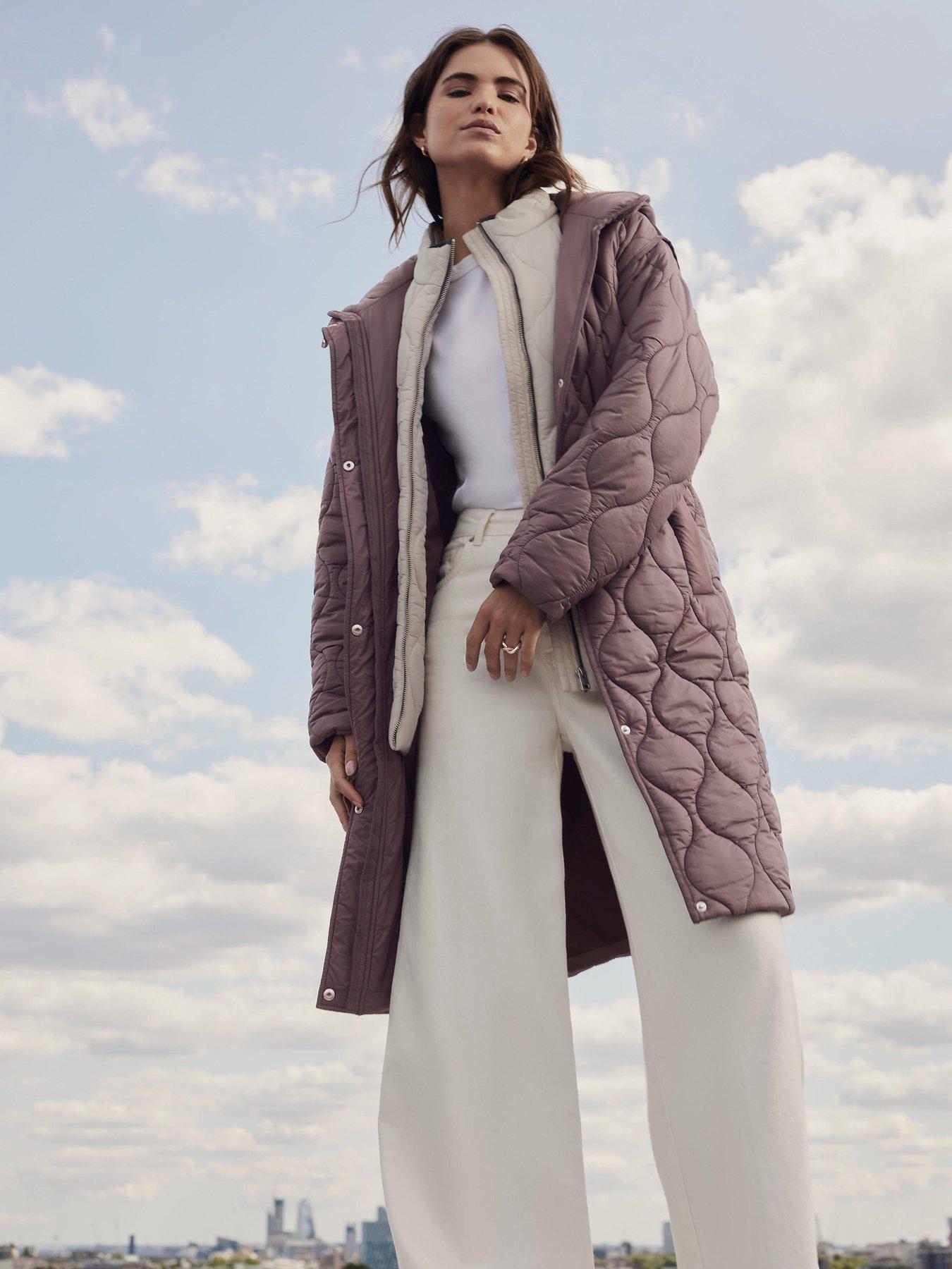 Image 3 of 6 of Mint Velvet Double Layer Parka - Brown